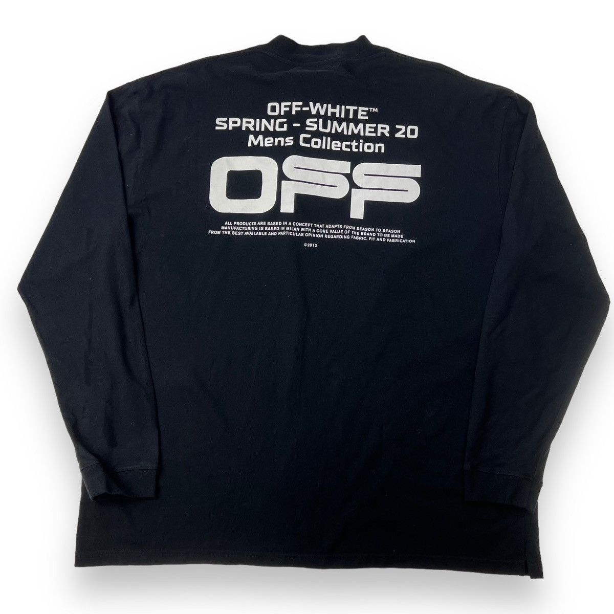 Off-White Off-White Spring Summer 20 Black Mock Neck Long Sleeve Size US XL / EU 56 / 4 - 3 Thumbnail