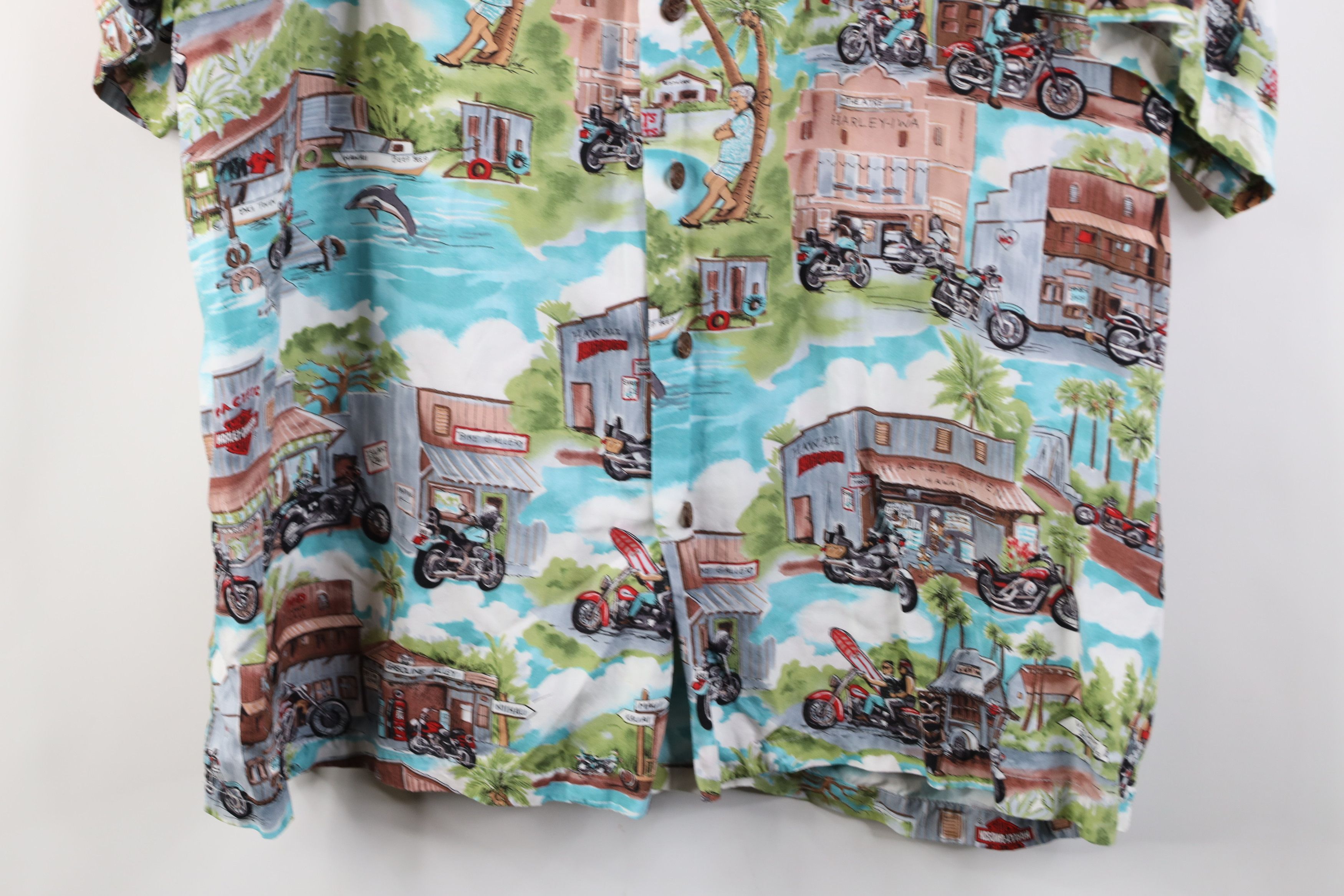 Harley Davidson Vintage 90s Harley Davidson Hawaiian Button Shirt USA Size US XL / EU 56 / 4 - 3 Thumbnail