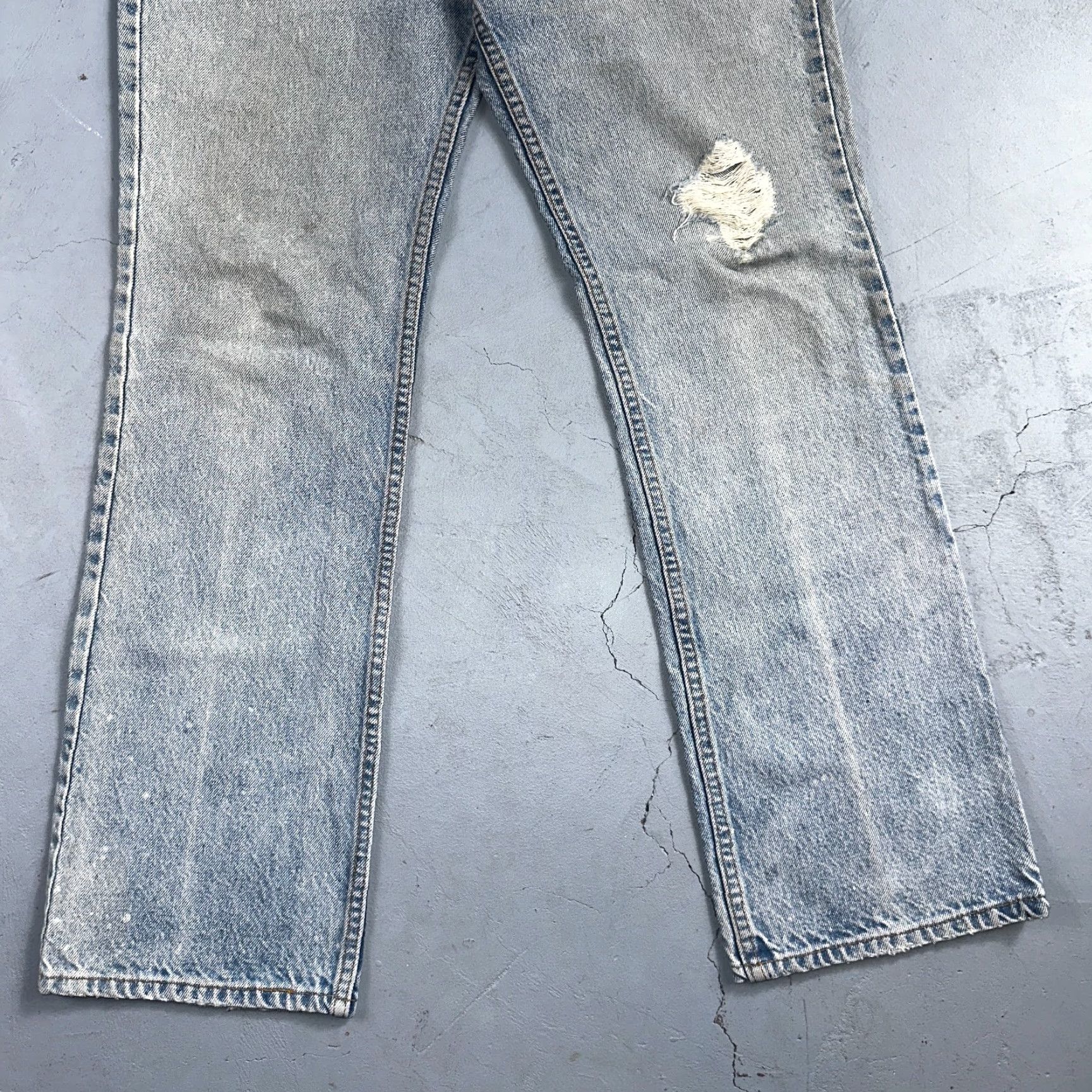 Levi's VINTAGE Levi's 517 Jeans Bootcut 80s USA Orange Tab Blue Denim 32x29 Mens Size US 32 / EU 48 - 3 Thumbnail