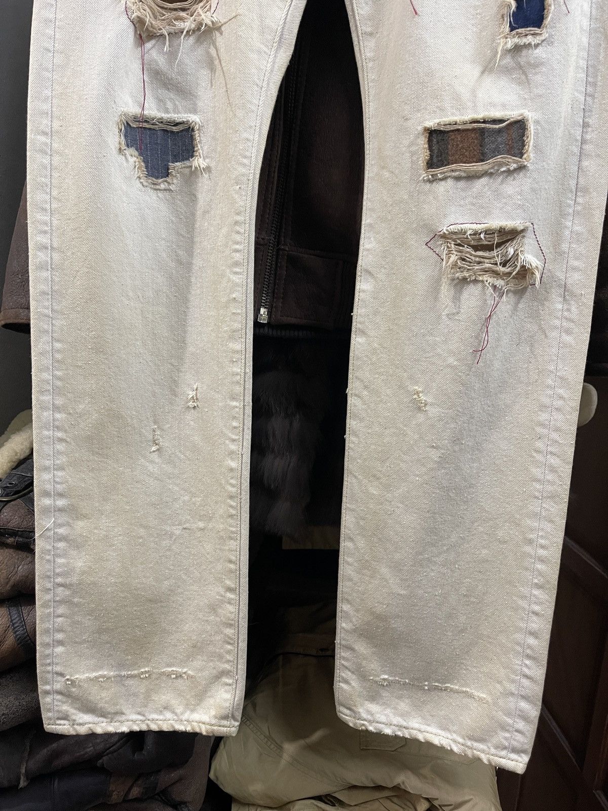 TMT TMT Japan Distressed Dirty Patchwork Pattern Denim Size US 34 / EU 50 - 17 Thumbnail