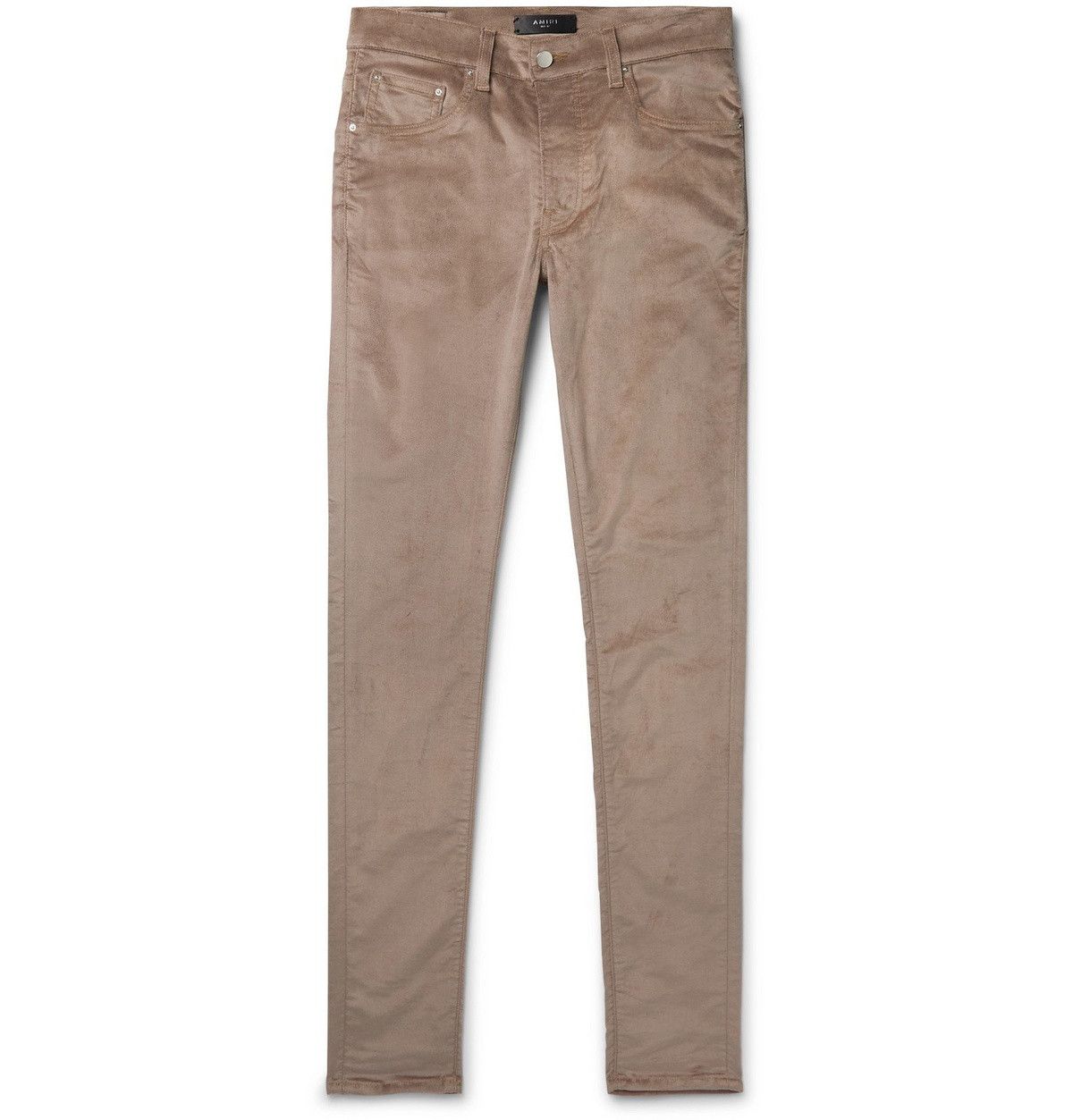 Amiri Tan Velvet Stack Jean Size US 34 / EU 50 - 1 Thumbnail