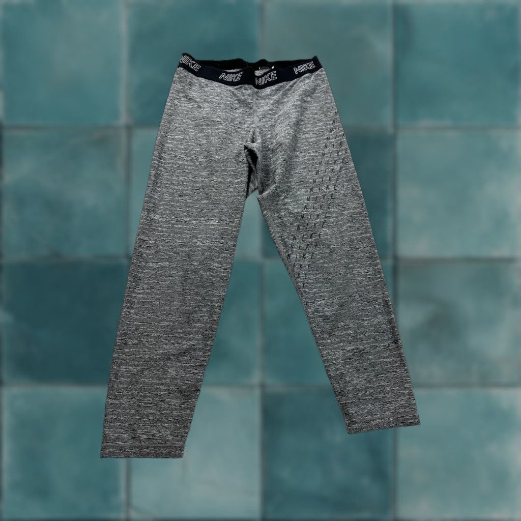 Nike Nike Leggings Women M Medium Gray Static Compression Activewear Size 32" / US 10 / IT 46 - 1 Thumbnail