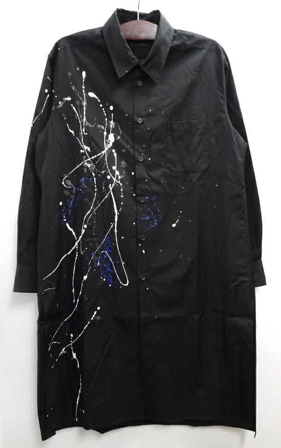 Yohji Yamamoto S'YLE YOHJI YAMAMOTO SPLASH PAINTED LONG SHIRT Size US L / EU 52-54 / 3 - 1 Thumbnail