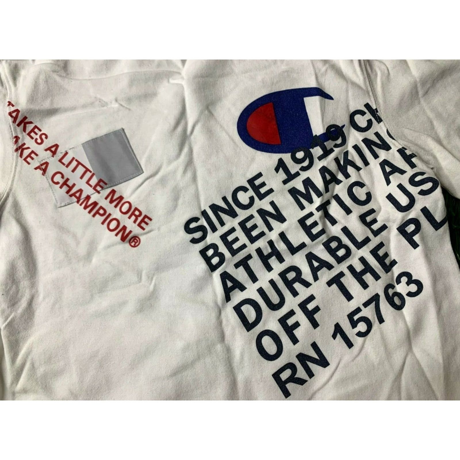 Champion CHAMPION MENS SHORT SLEEVE SHIRT T-SHIRT TEE JERSEY TRIKOT CAMISETA SIZE S White Logo Vintage: No Size US S / EU 44-46 / 1 - 3 Thumbnail
