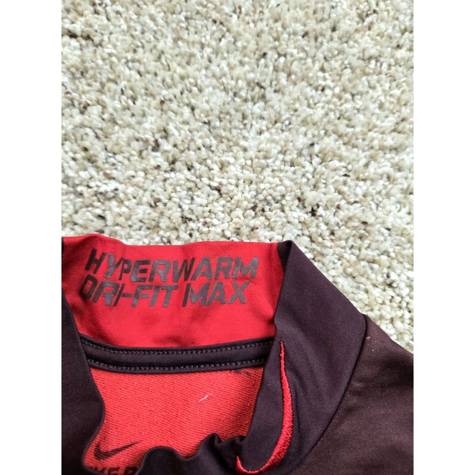 Nike Nike Pro Combat Hyperwarm Shirt Mens M Red Fitted Dri Fit Thermal Crew Neck Pullover Long Sleeve Athletic Running & Gym Nike Dri-Fit Pro Combat 90s Size US M / EU 48-50 / 2 - 6 Thumbnail