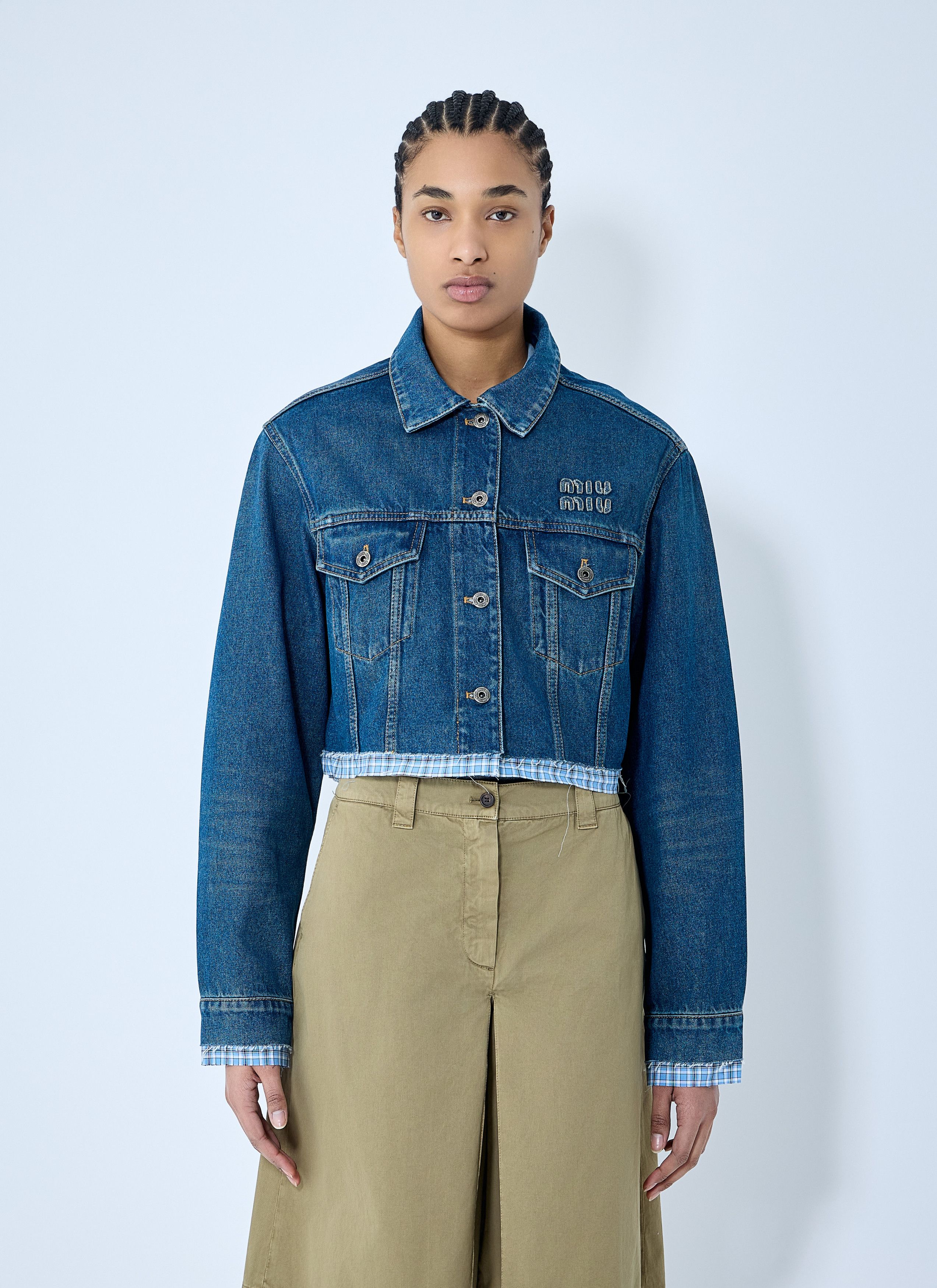 ブルゾン Miu Miu Oversized Padded Bomber Jacket In Corduroy Miu Miu Zip-Up Corduroy Collar Crop Padded Bomber Jacket