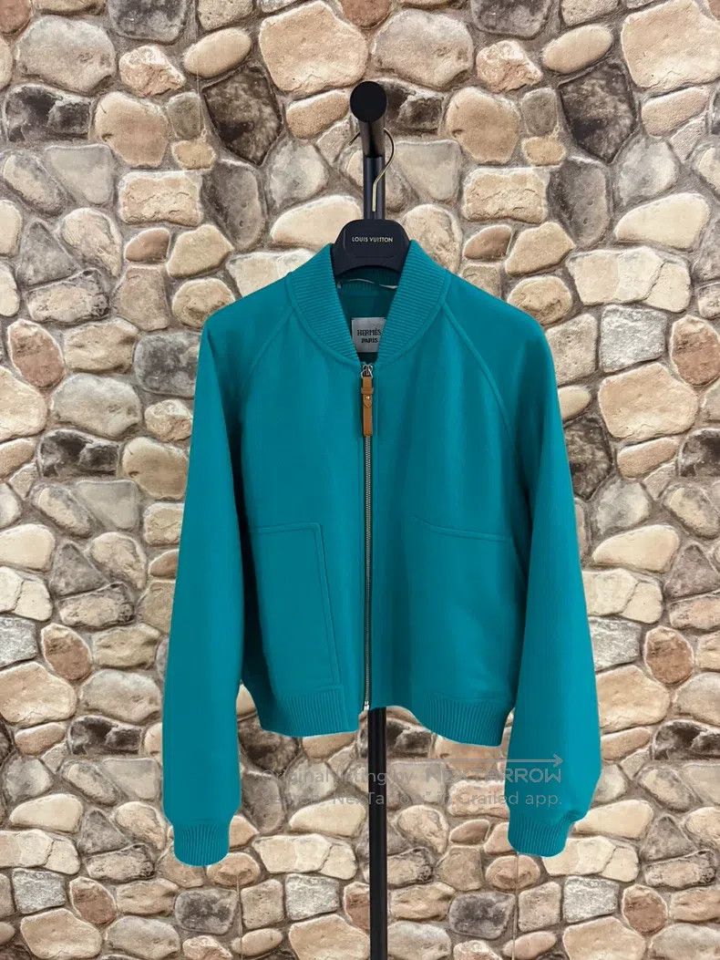 Hermes Hermes Thai Blue Cashmere Pilot Jacket Size S / US 4 / IT 40 - 1 Thumbnail