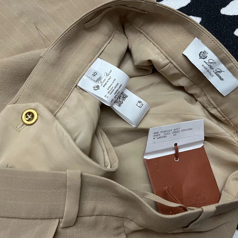 Loro Piana LORO PIANA Ms.Light beige silk wide leg pants Size 26" / US 2 / IT 38 - 4 Thumbnail