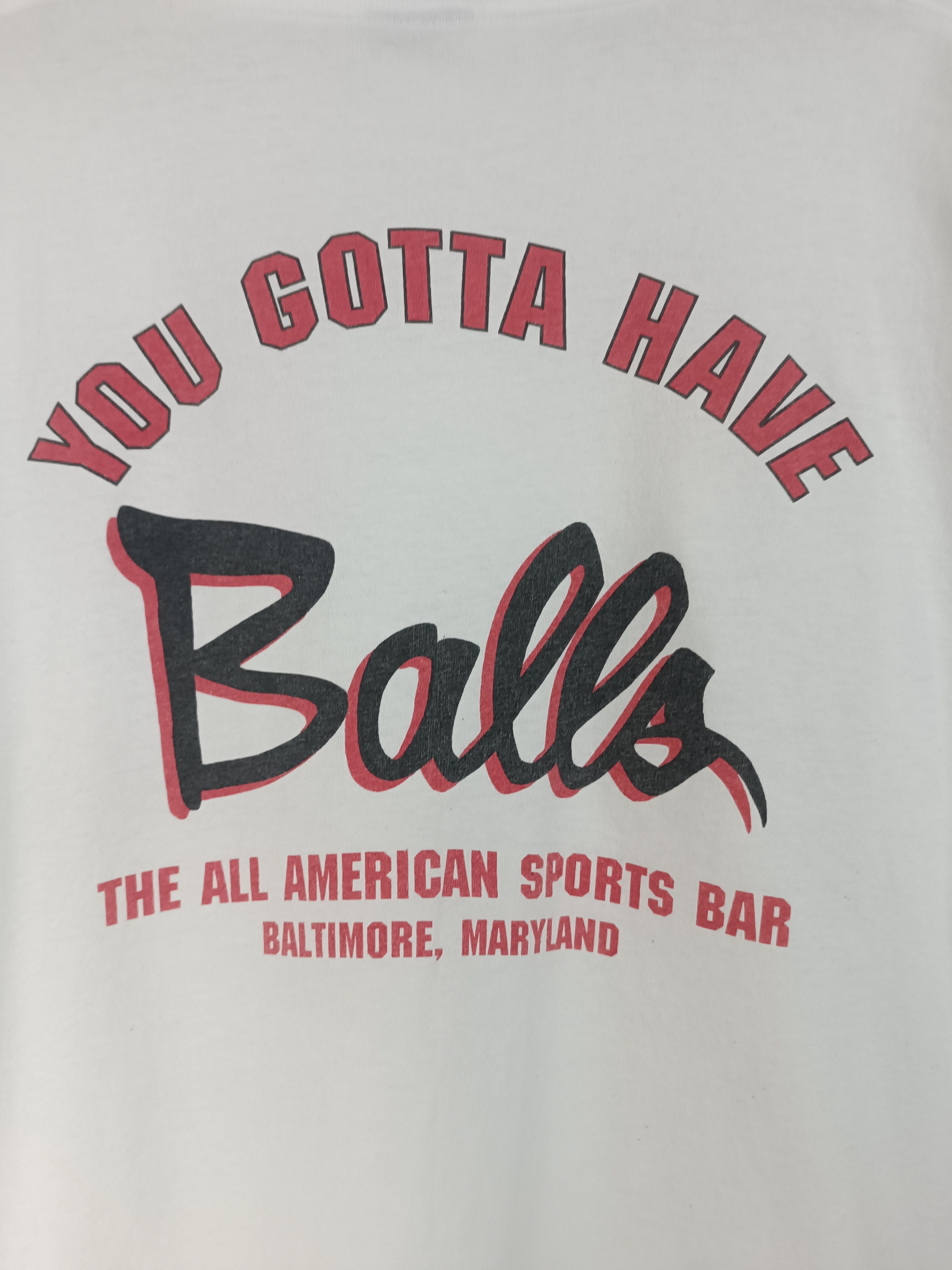 NFL VINTAGE 90'S BALLS AMERICAN SPORTS BAR TEE NBA NFL MLB FIFA Size US XL / EU 56 / 4 - 16 Thumbnail