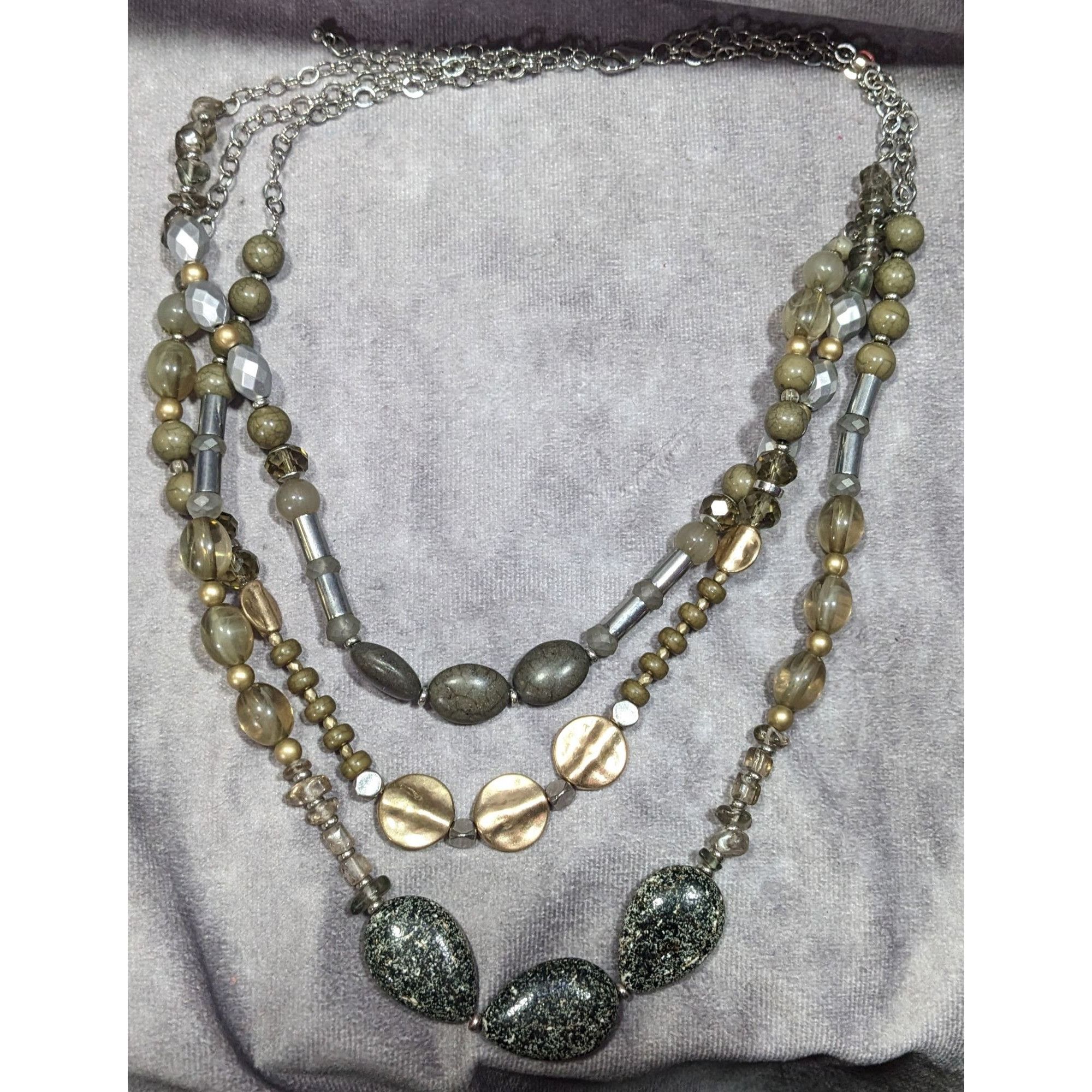 Other Bohemian Neutral Tone Multilayer Beaded Necklace Size ONE SIZE - 4 Thumbnail