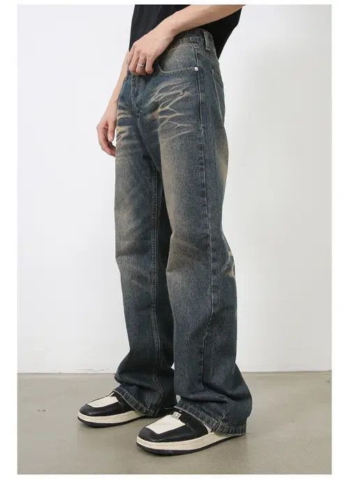 VIBE American high street retro distressed loose flared jeans Size US 32 / EU 48 - 5 Thumbnail