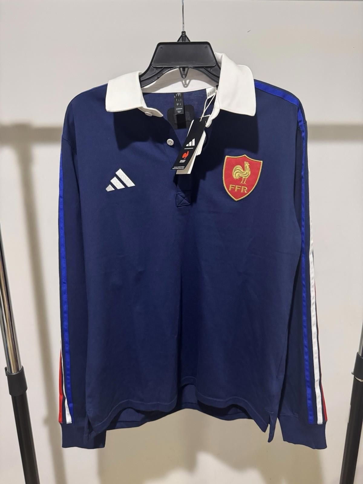 Adidas Adidas France Long Sleeve Culture Rugby Jersey - M Size ONE SIZE - 2 Thumbnail