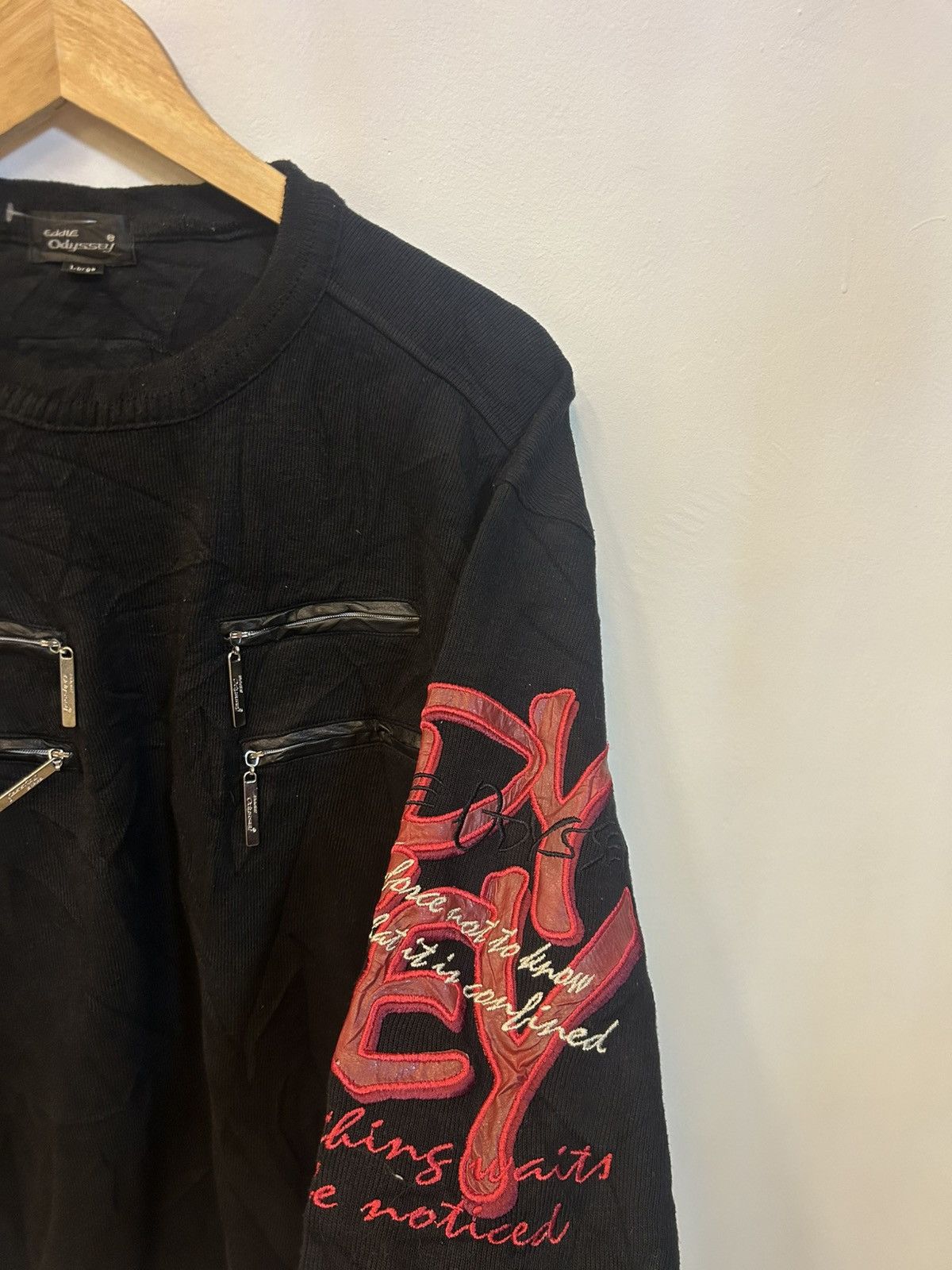 Japanese Brand Vintage Eddie Odyssey E.O.S Individual Textured Multi-Zipper Size US L / EU 52-54 / 3 - 3 Thumbnail