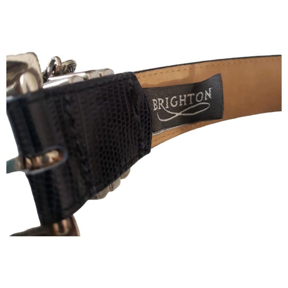 Brighton Brighton Vintage Black and Silver Tone Ladies Belt L 40" Size ONE SIZE - 5 Thumbnail