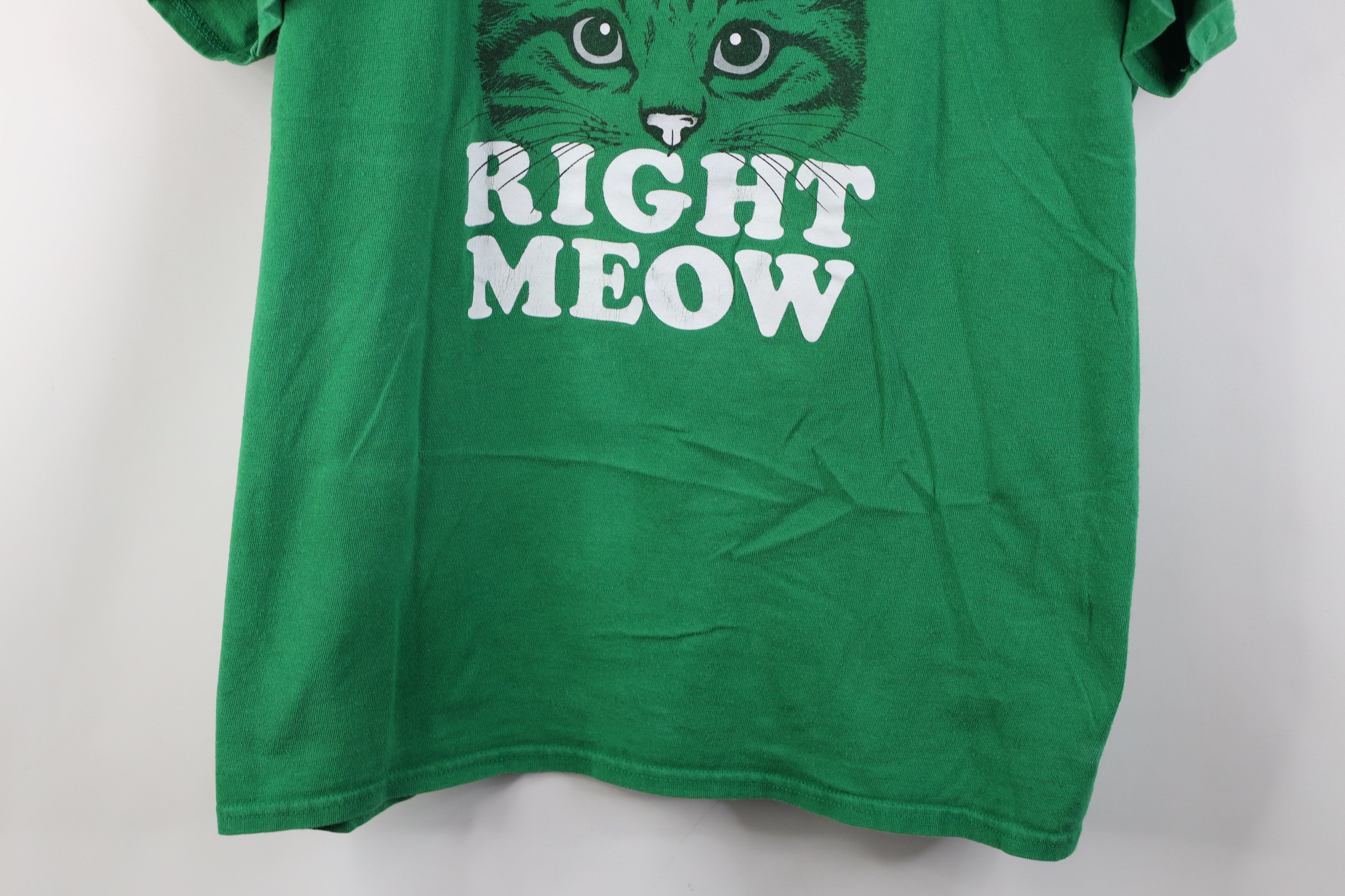Vintage Vintage Y2K Day I'm So Lucky Right Meow Cat Kitten T-Shirt Size US XL / EU 56 / 4 - 3 Thumbnail