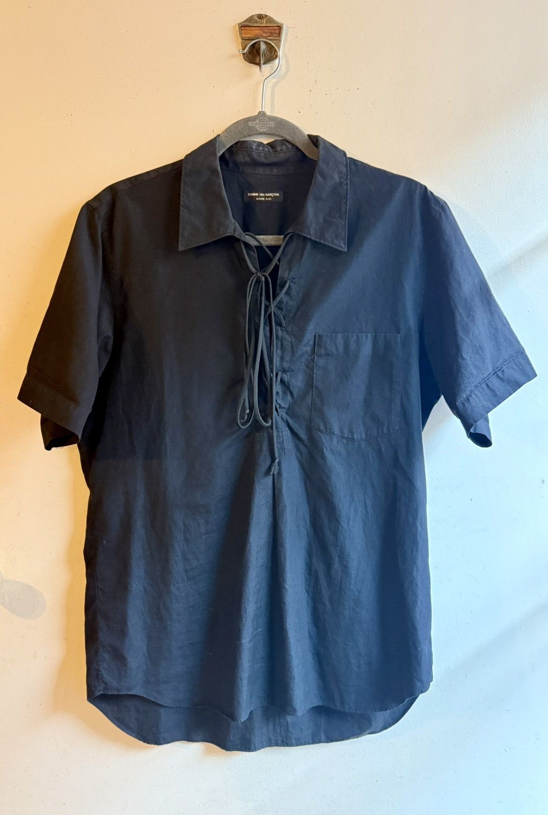 S/S 2003 Runway Lace Up Black Shirt