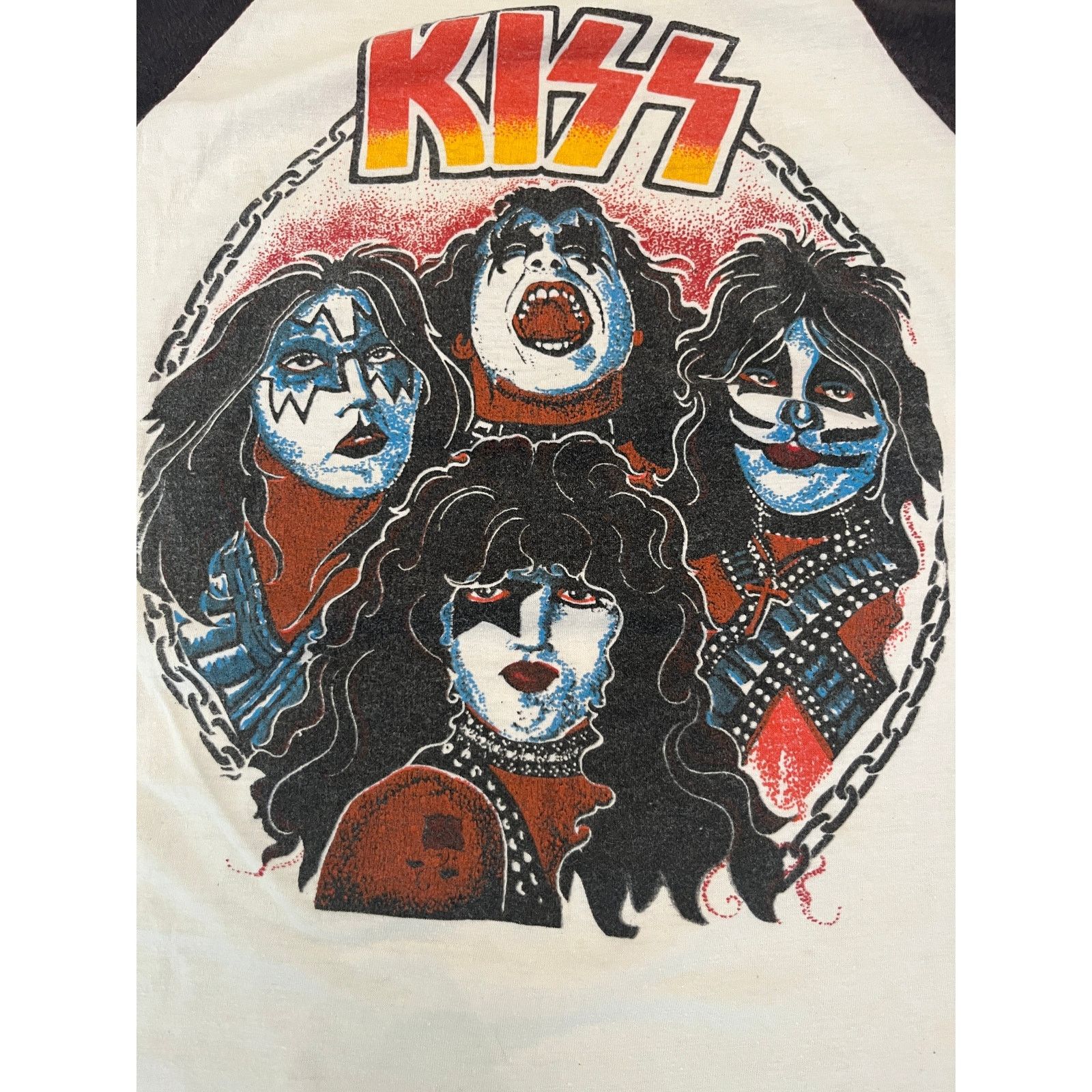 KISS AUTHENTIC 1979 KISS World Tour Dynasty Raglan Aucoin Niocua Size US M / EU 48-50 / 2 - 6 Thumbnail