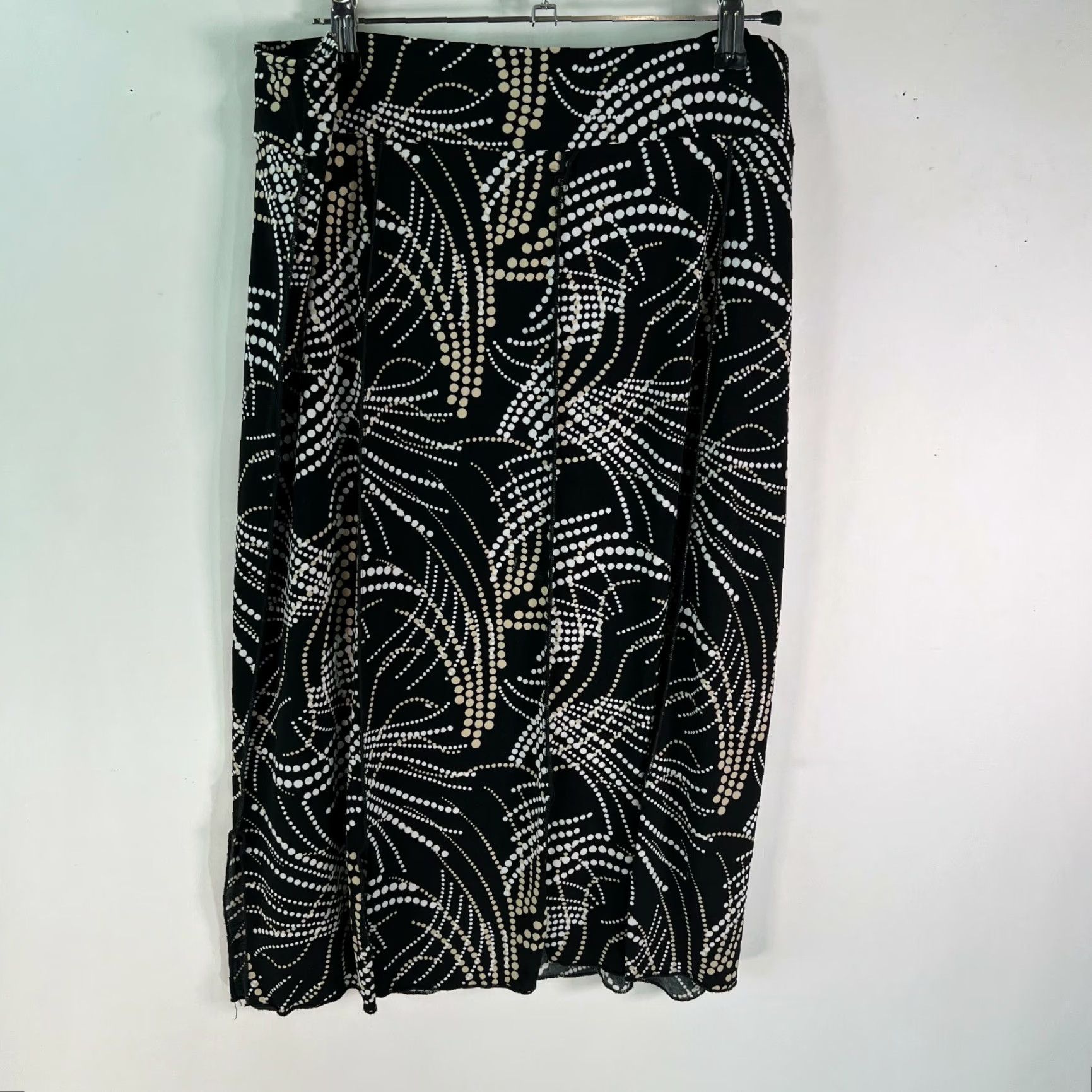 Vintage Suzie In The City Dotted Print Stretch Casual Black A Line Skirt Womens Size L Size 36" / US 14 / IT 50 - 2 Thumbnail
