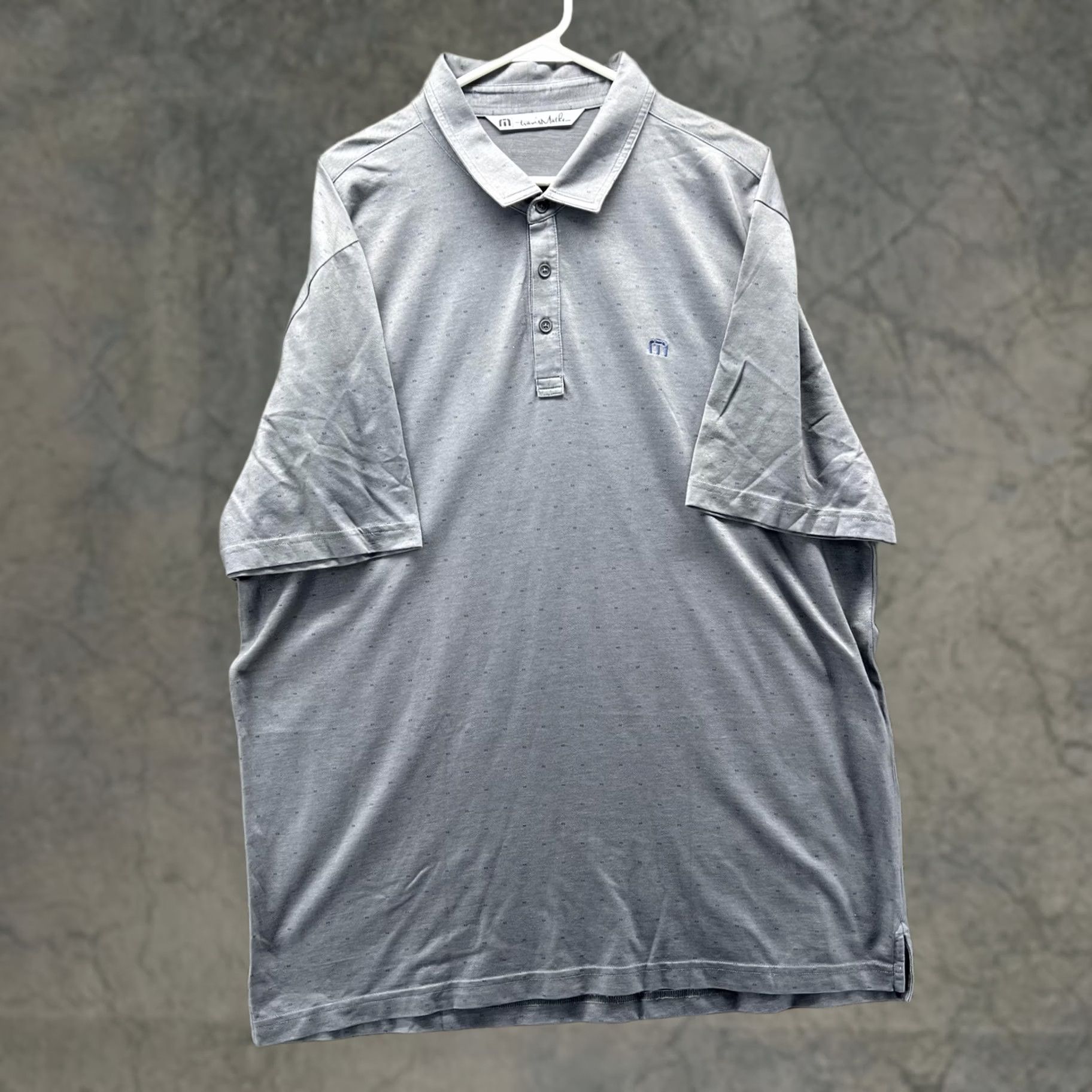 TravisMathew Travis Mathew Polo Shirt Mens 2XL Gray Micro Dot Golf Performance Casual Polo Shirt Mens 2XL Gray Micro Dot Golf Casual Size US XXL / EU 58 / 5 - 1 Thumbnail