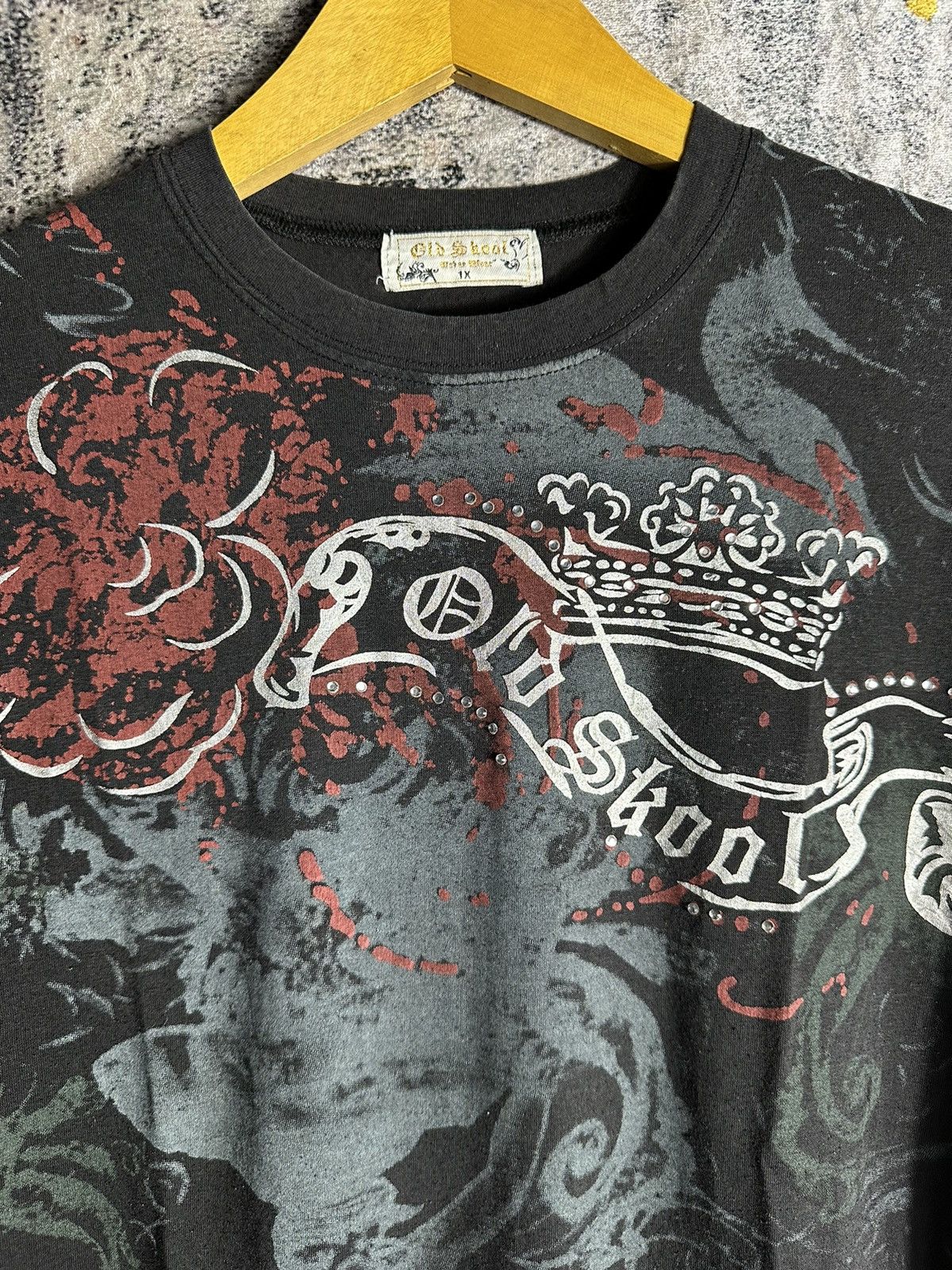 20471120 OLD SKOOL SMOKE ABSTRACT STUDDED PEARL VERY NICE DESIGN TEE Size US M / EU 48-50 / 2 - 4 Thumbnail