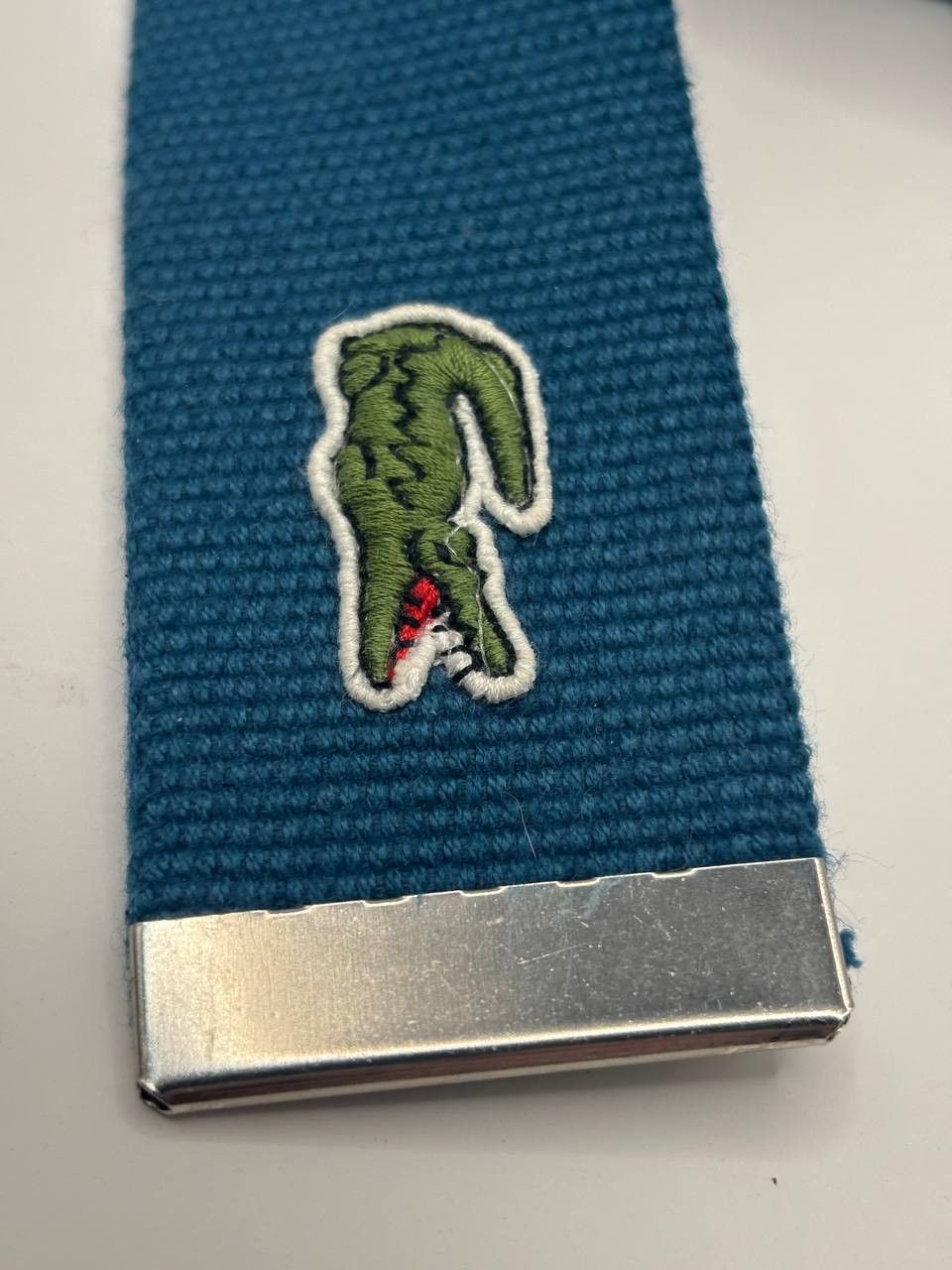 Lacoste Lacoste Navy Blue Webbing Canvas Belt - Adjustable Size ONE SIZE - 9 Thumbnail