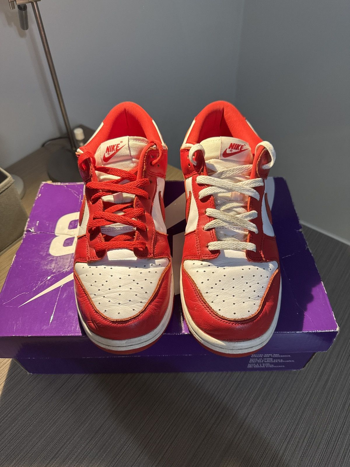 Nike Nike Dunk Low Top University Red Size US 9.5 / EU 42-43 - 3 Thumbnail