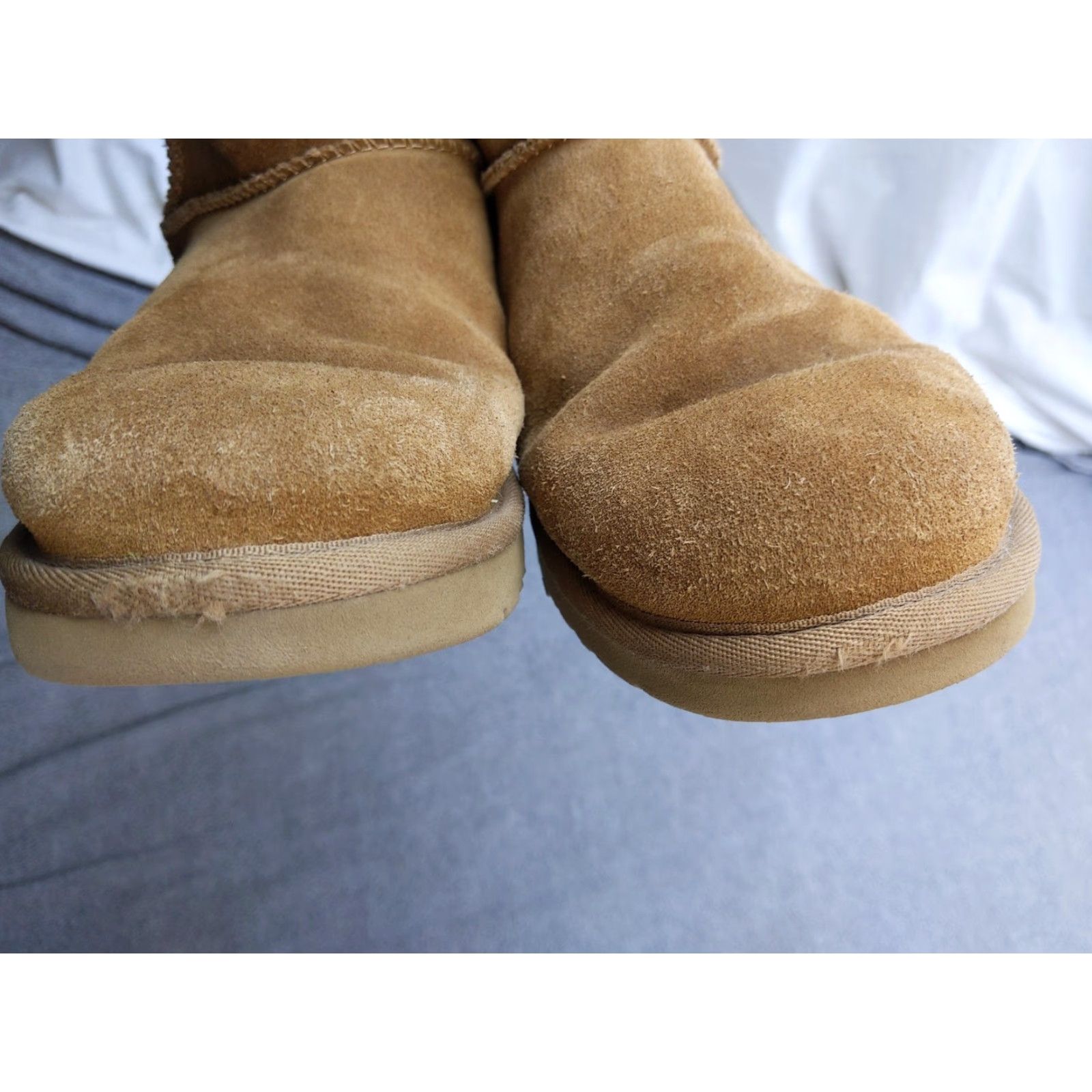 Ugg UGG Boots Womens Size 9 Brown Suede Ankle Shearling Logo Pull On Booties Size US 9 / IT 39 - 7 Thumbnail