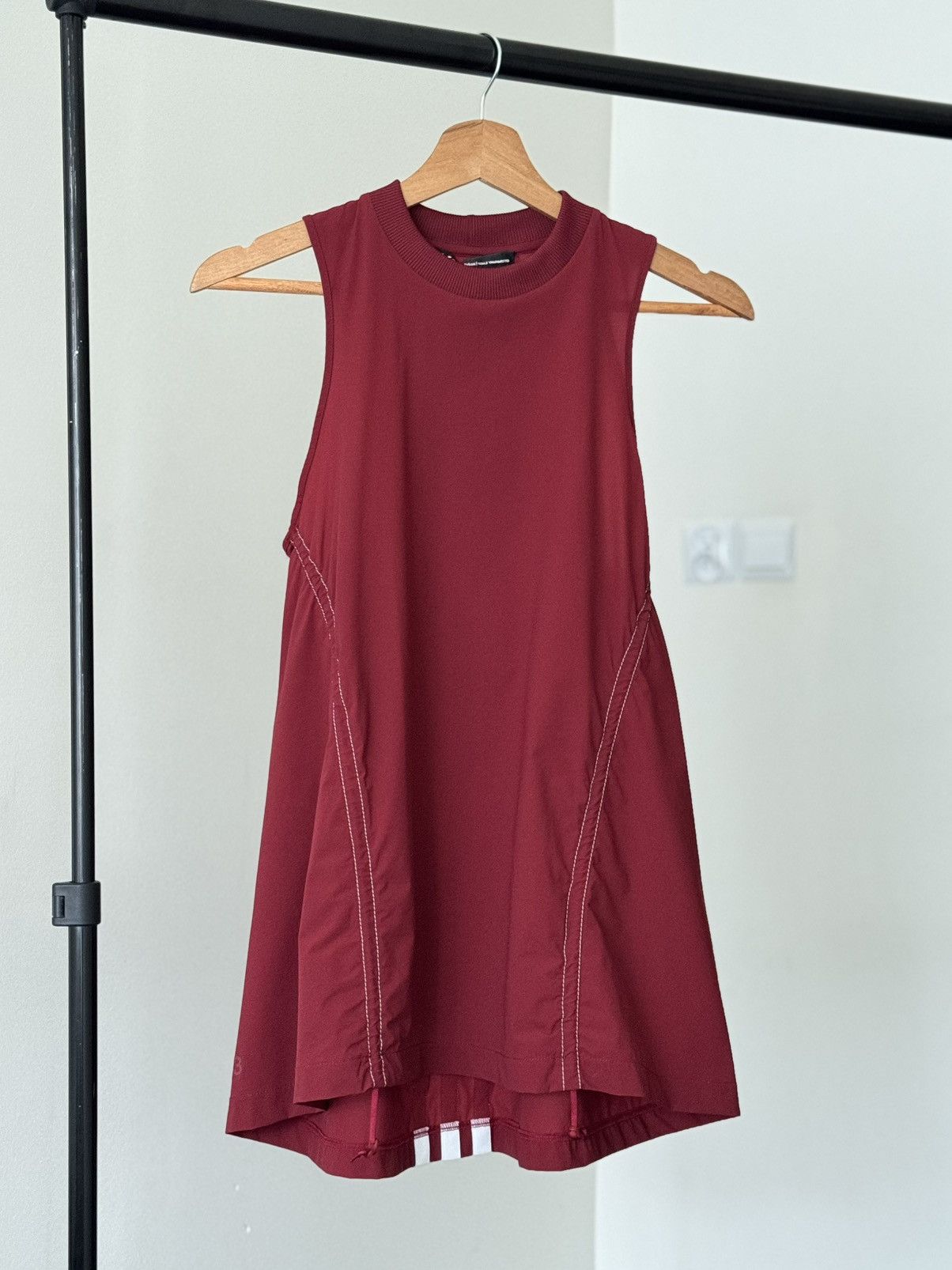 Y-3 Y-3 adidas x Yohji Yamamoto burgundy tank top stripped back Size M / US 6-8 / IT 42-44 - 9 Thumbnail