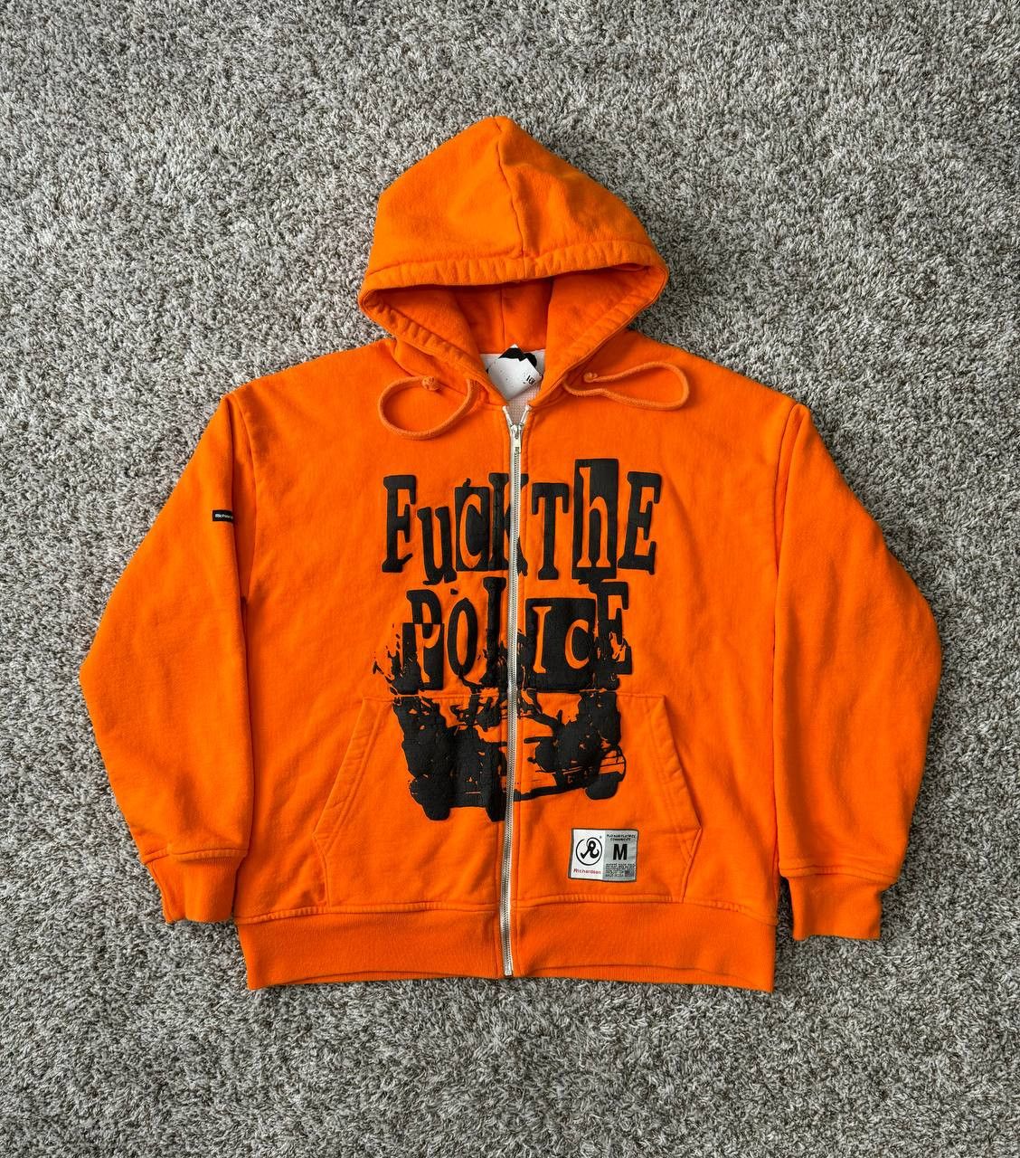 Richardson Richardson Fu*k The Police Orange Hoodie Rare Size US M / EU 48-50 / 2 - 1 Thumbnail