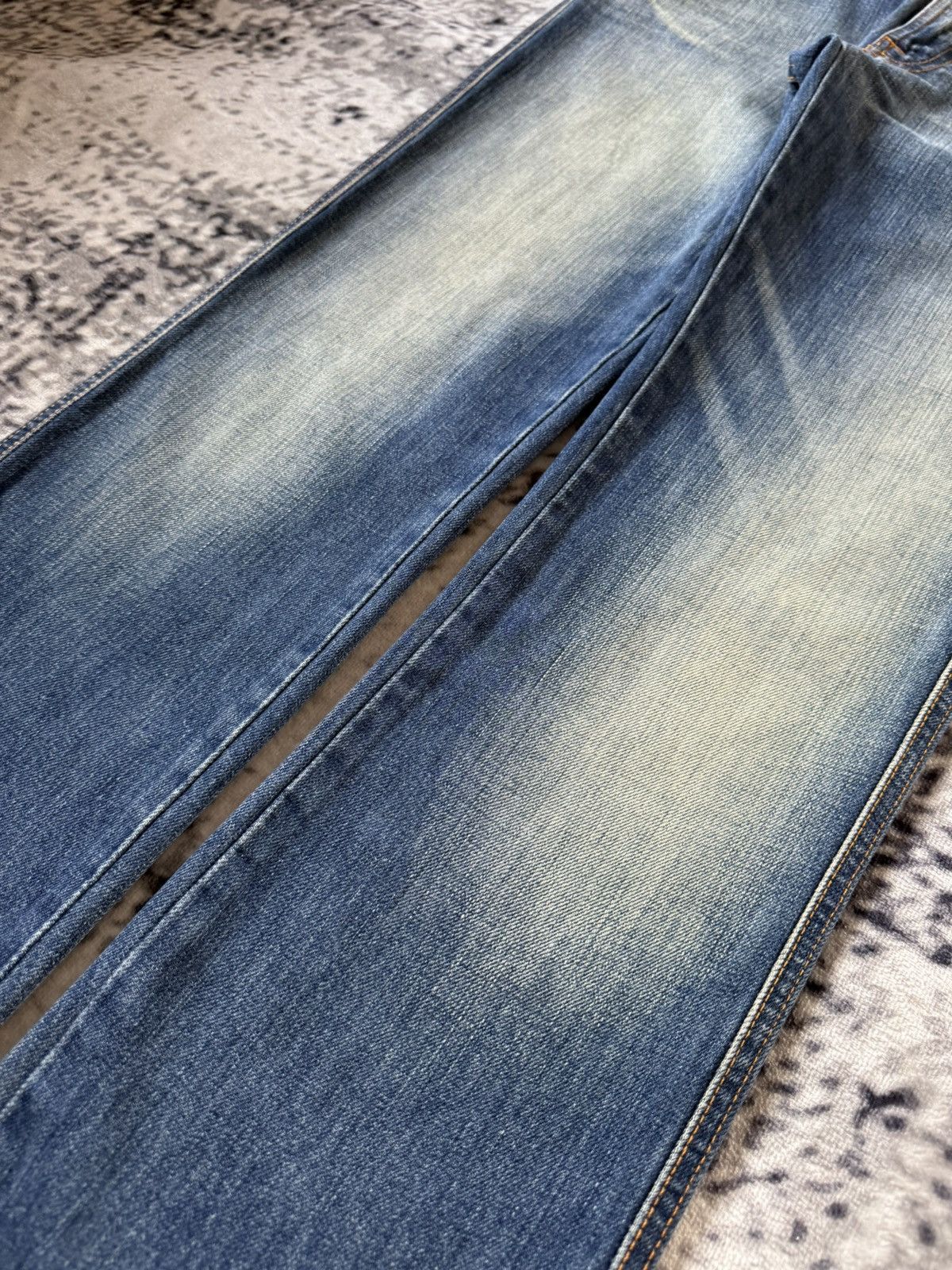 Nudie Jeans Vintage Nudie Low Slim Jim Indigo Thread Jeans Size US 30 / EU 46 - 7 Thumbnail