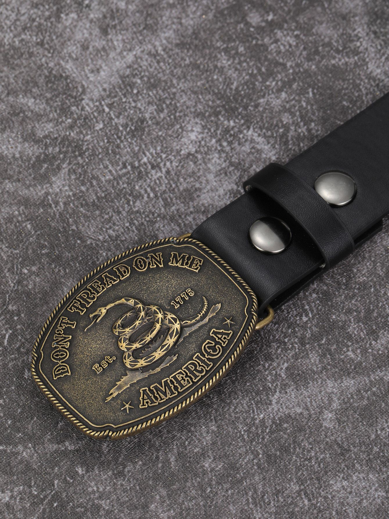 Vintage Leather Y2K Buckle Belt Size ONE SIZE - 3 Thumbnail