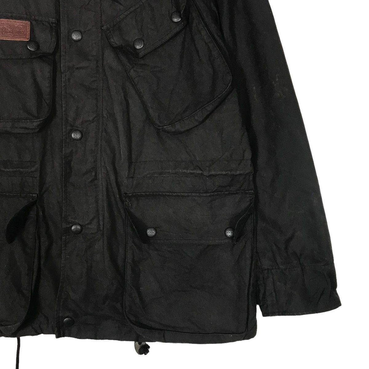 Japanese Brand × RUDE GALLERY 🔥 RUDE GALLERY BLACK REBEL WAXED BRITISH MILLERAIN JACKET Size US M / EU 48-50 / 2 - 4 Thumbnail
