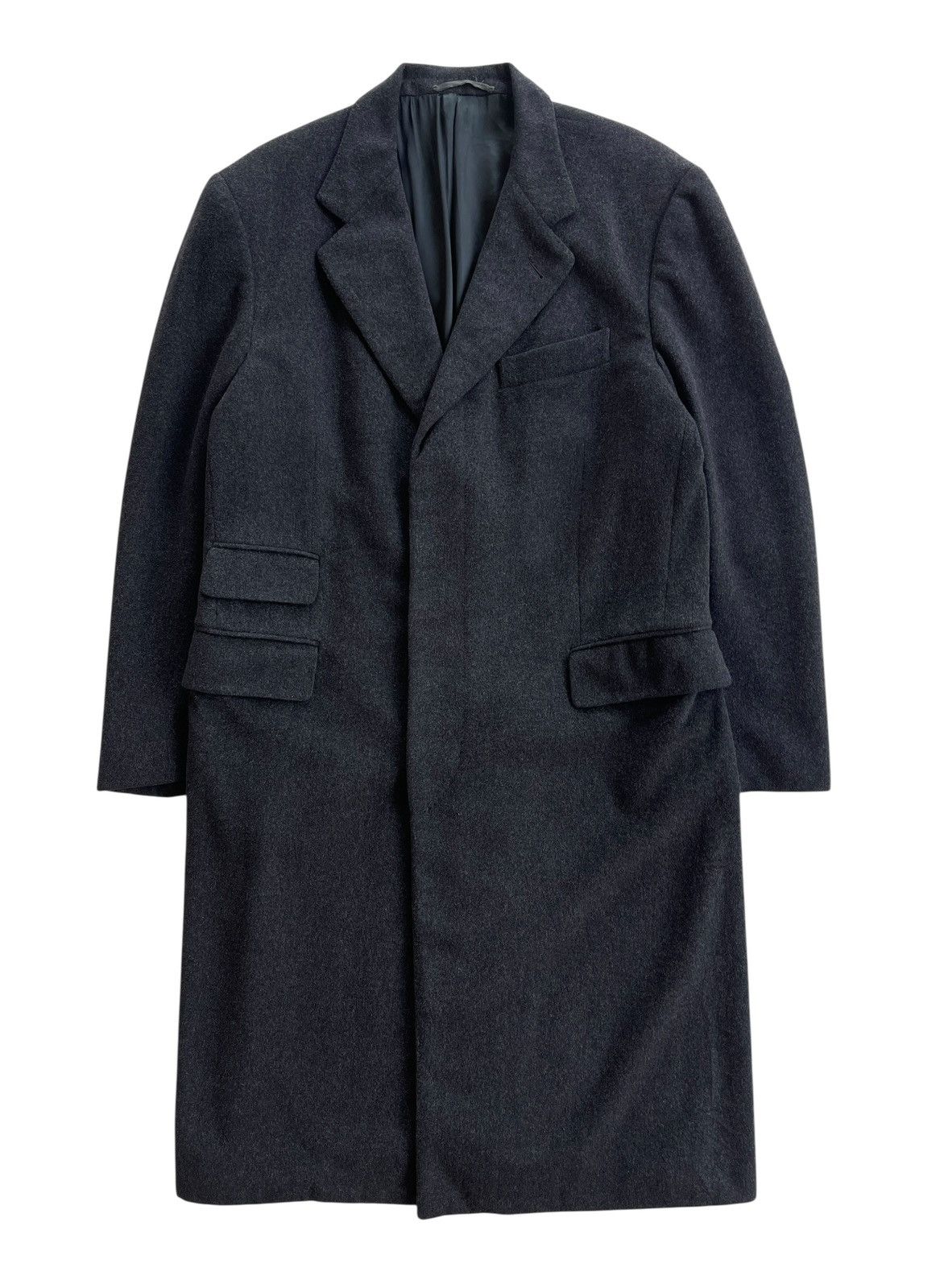 Etro Etro Milano Cashmere Chester Coat (Dark Grey) Size US M / EU 48-50 / 2 - 1 Thumbnail