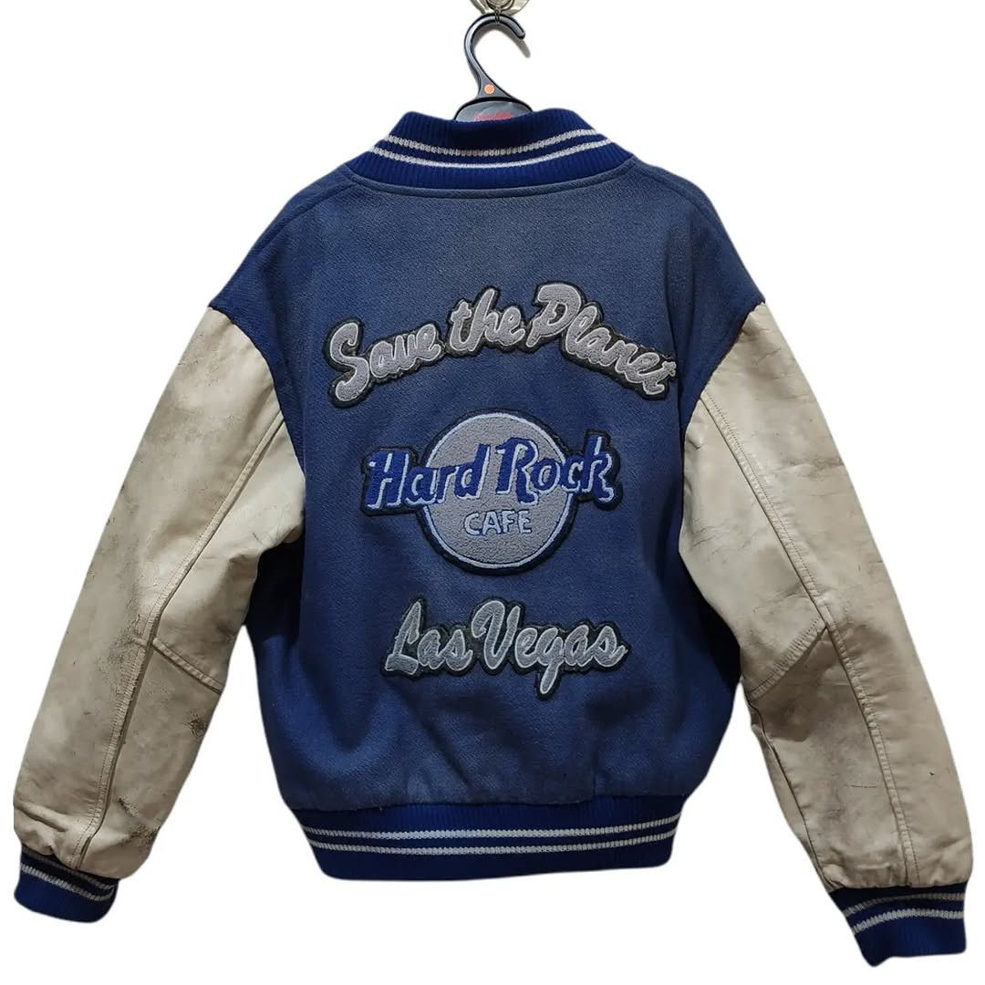 Hard Rock Cafe Vintage hard rock cafe SD 1990s embroidered letterman jacket Size US L / EU 52-54 / 3 - 1 Thumbnail