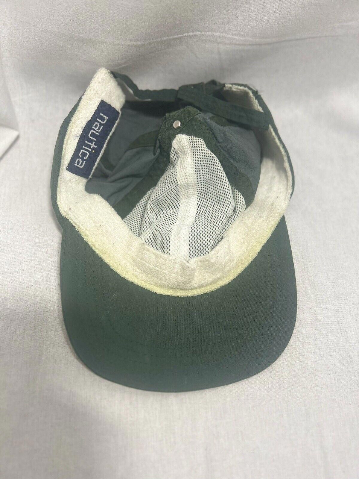 Nautica Vintage 1990s Nautica 5 Panel Forest Green Strapback Hat Size ONE SIZE - 2 Thumbnail
