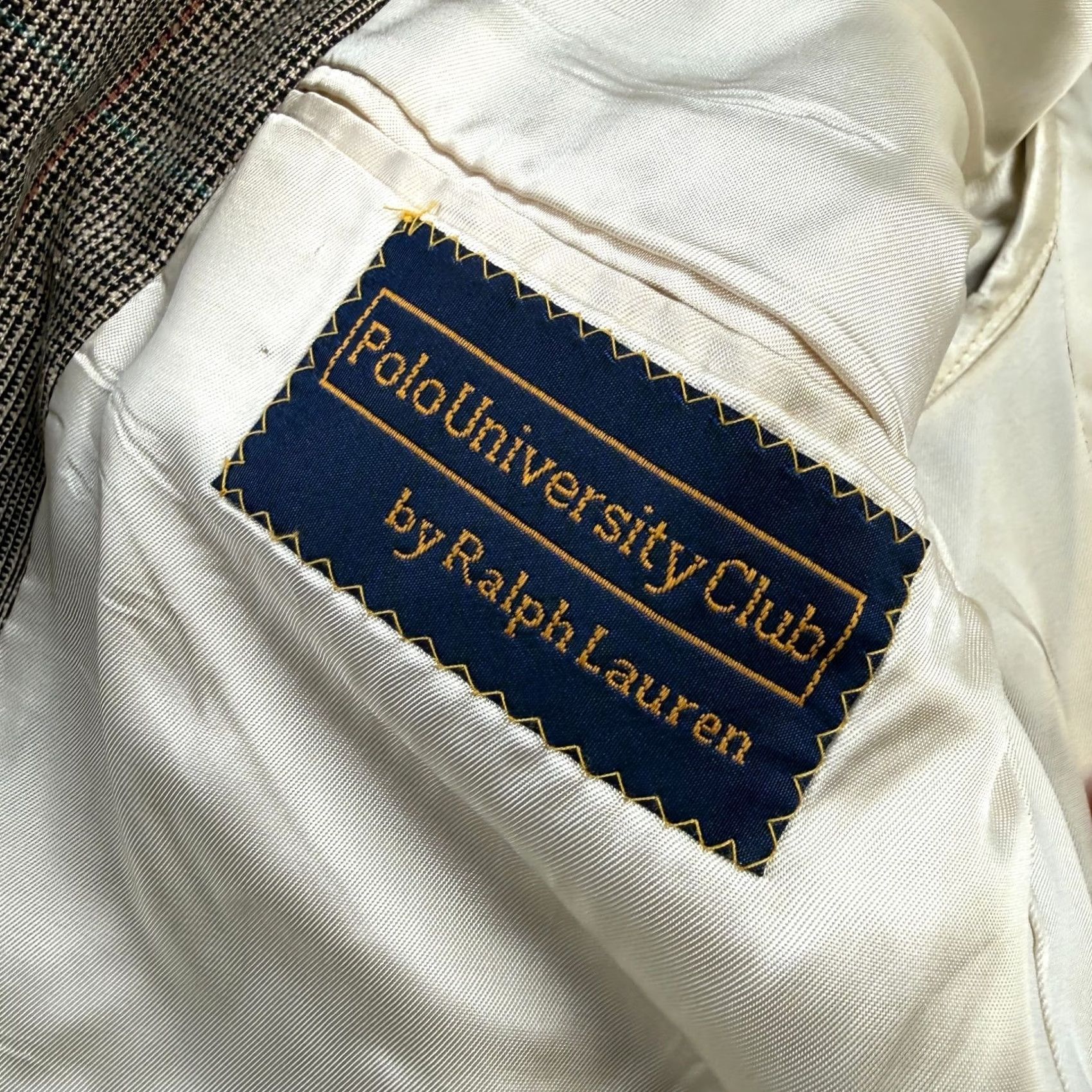 Ralph Lauren Vintage Ralph Lauren Polo University Club Blazer Jacket Mens 42 Glen Check Silk USA Size US XL / EU 56 / 4 - 5 Thumbnail