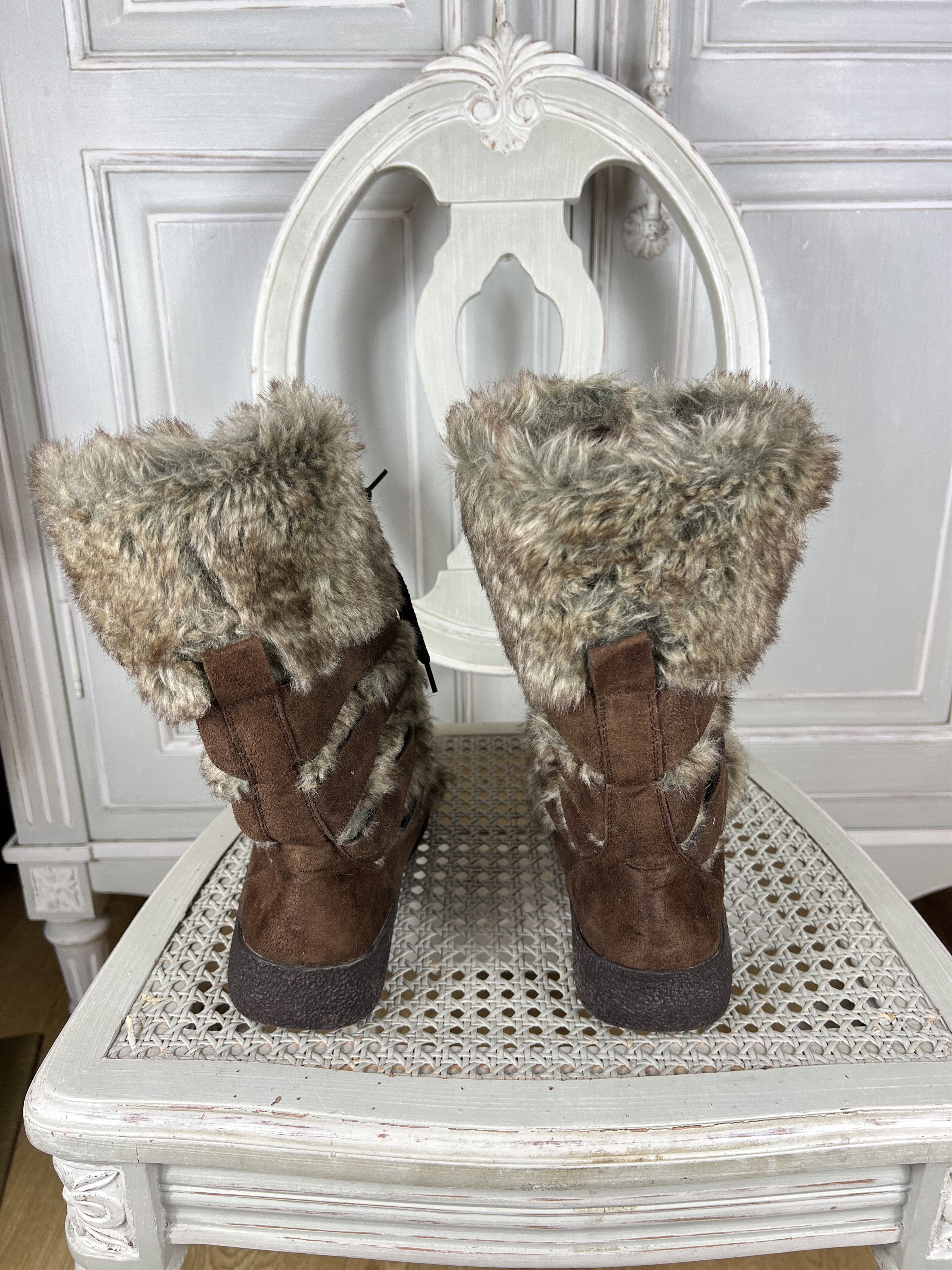Other GRACELAND HAIR WOOL LINED YETU FUR BOOTS Size US 8 / IT 38 - 5 Thumbnail