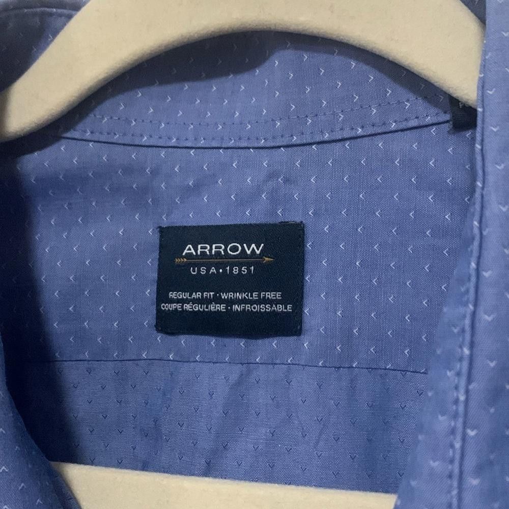 Arrow Arrow Men's Short Sleeve Shirt - Blue Casual Wear Size US XL / EU 56 / 4 - 8 Thumbnail