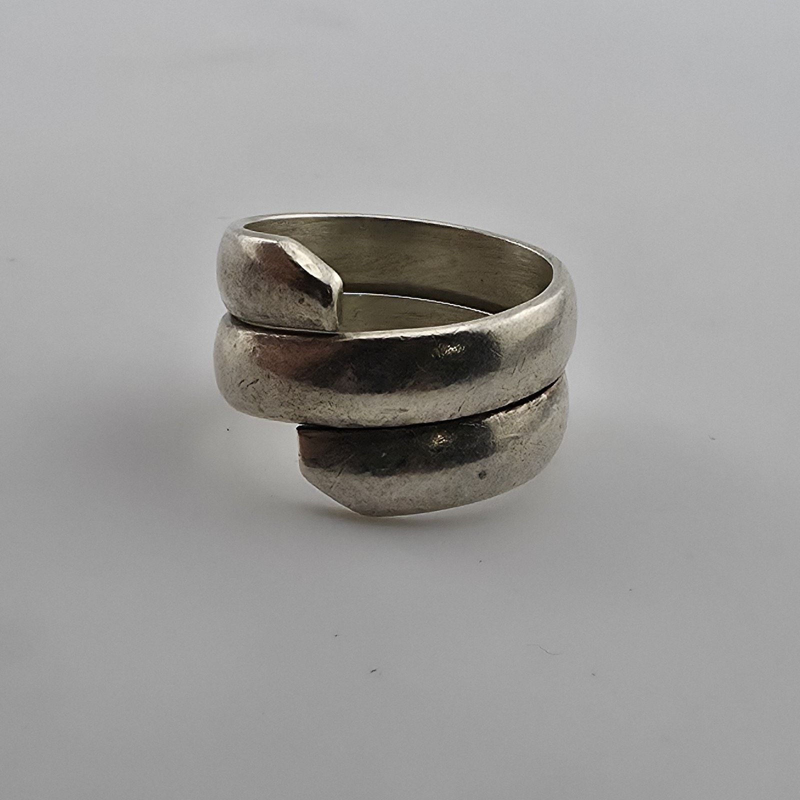 Other Vintage Mexico 925 Sterling Silver Wrap Ring 7 Modernist Size ONE SIZE - 19 Thumbnail