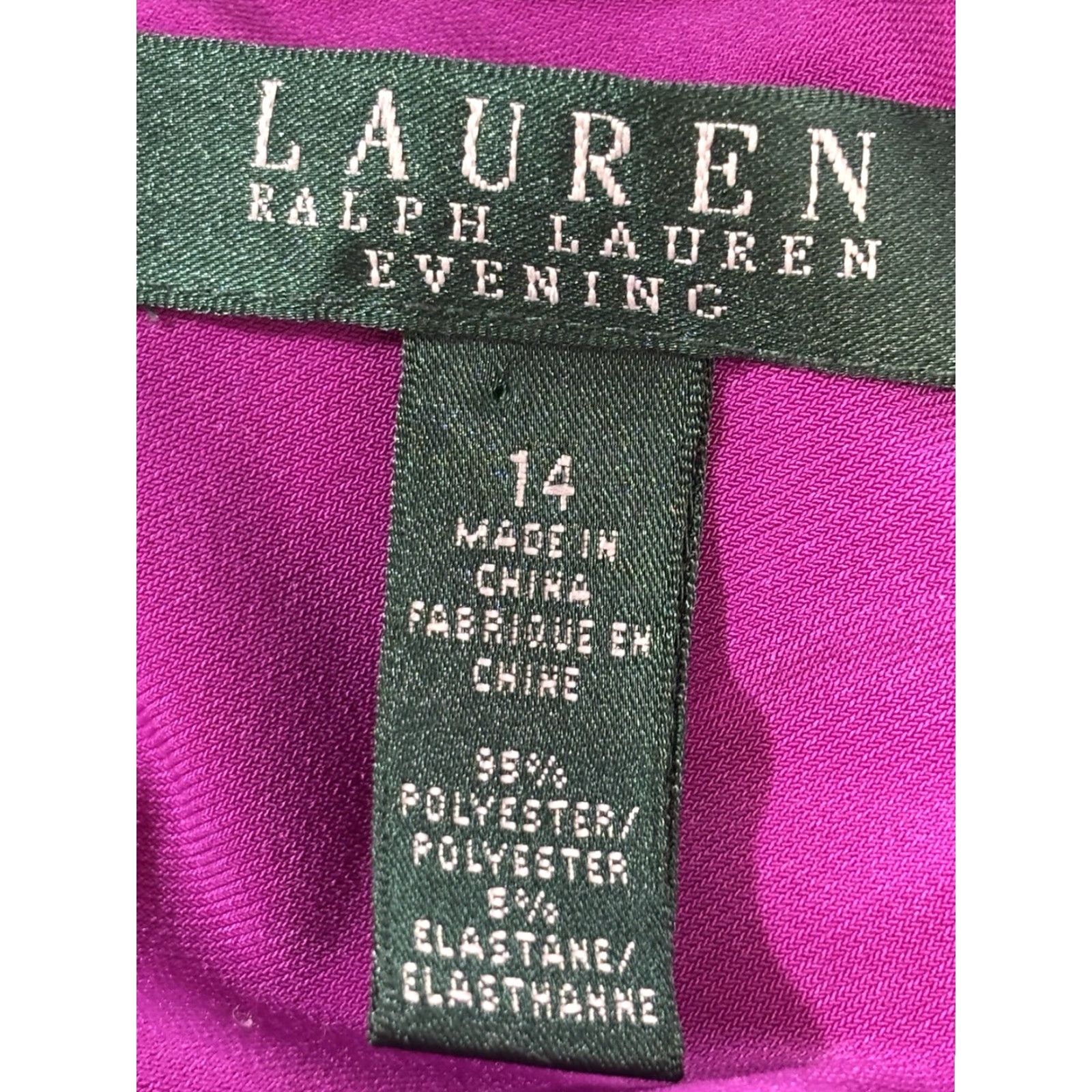 Ralph Lauren Lauren Ralph Lauren One Shoulderjersey Evening Dress Women’s 14 Fuchsia Stretch Size XL / US 12-14 / IT 48-50 - 7 Thumbnail
