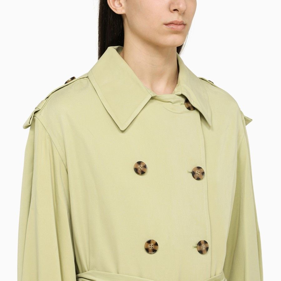 By Malene Birger o1d2blof0824 Double-Breasted Duster with Belt in Light Green Size XS / US 0-2 / IT 36-38 - 4 Thumbnail