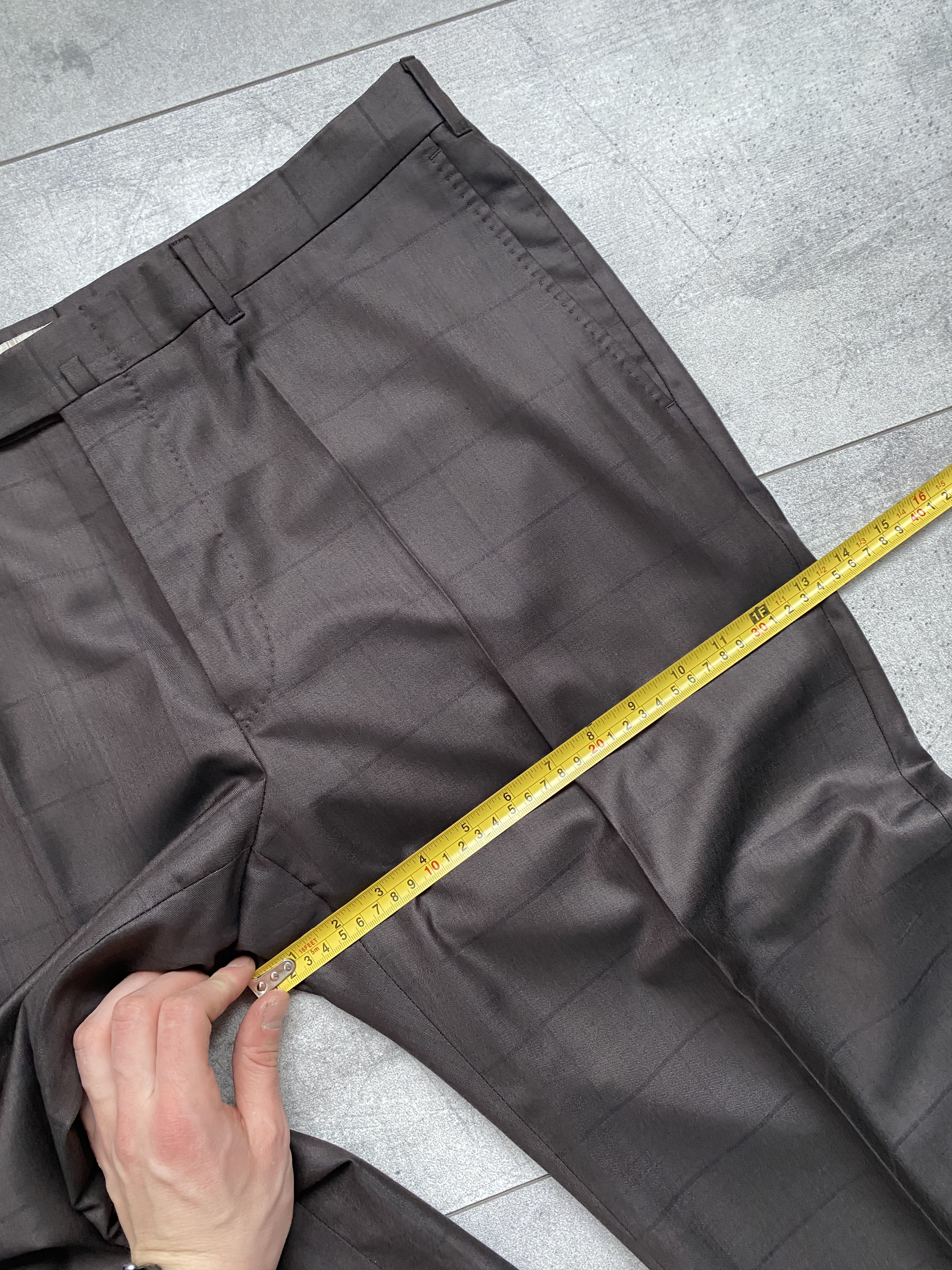 Ermenegildo Zegna Ermenegildo Zegna Couture Checked Wool and Silk Brown 56R Size 54R - 15 Thumbnail