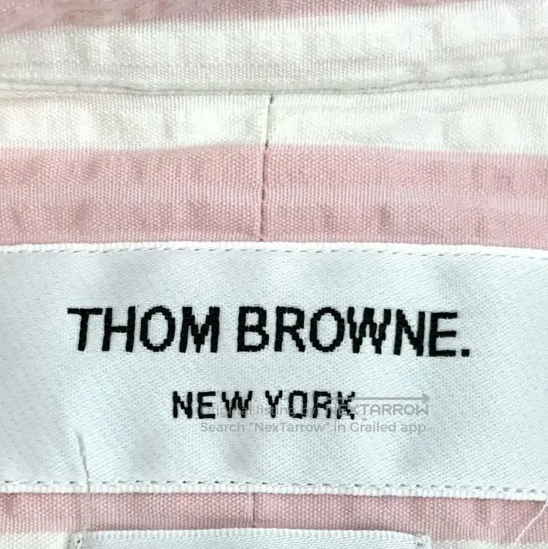 Thom Browne Thom Browne Pink Striped Cotton Short Sleeve Shirt . Size S / US 4 / IT 40 - 6 Thumbnail