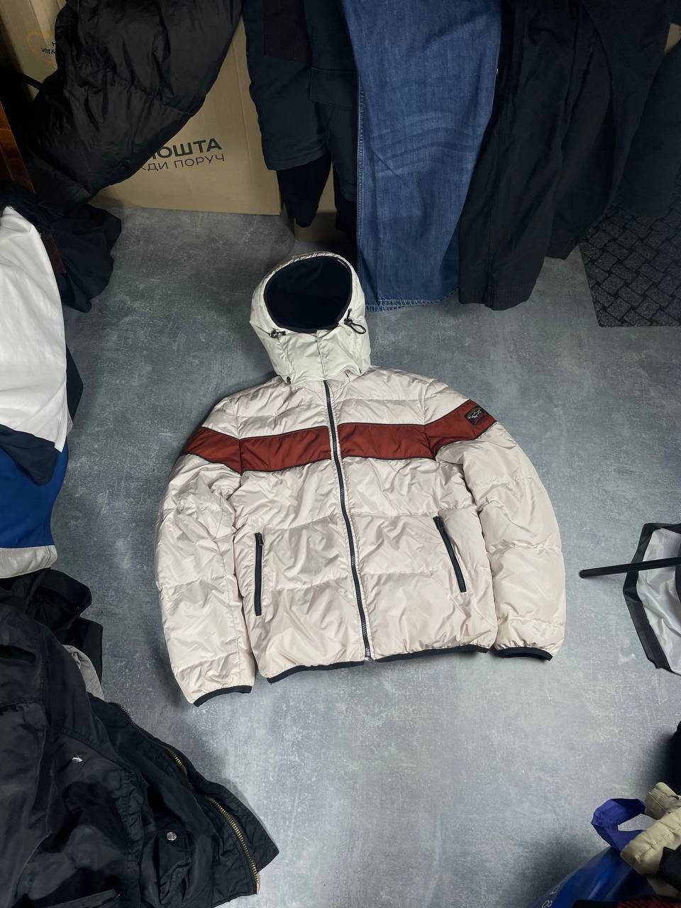 Paul Shark goose puffer cream typhoon wino jacket
