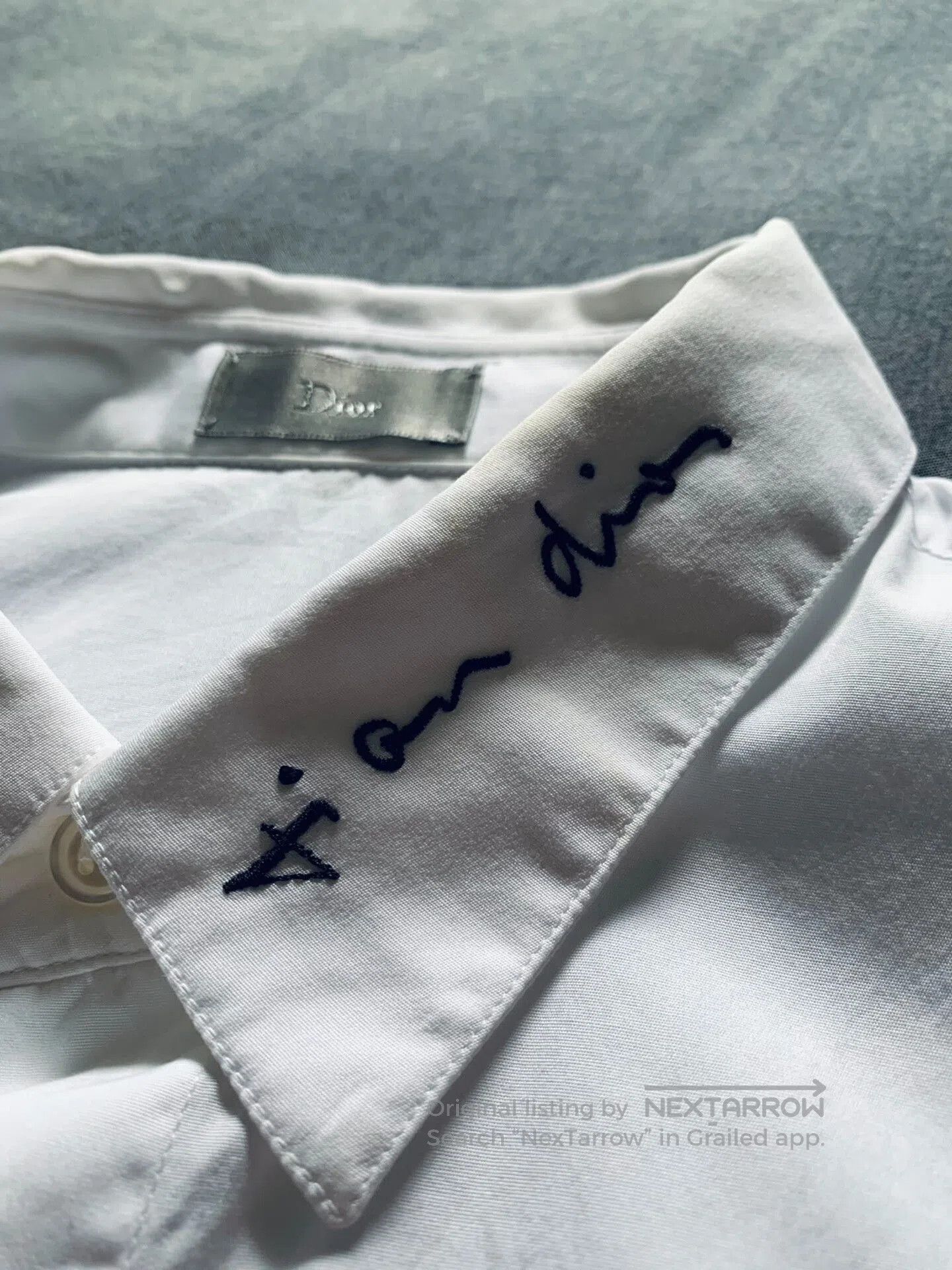 Dior Dior Slogan Embroidery White Shirt. Size US XXS / EU 40 - 4 Thumbnail