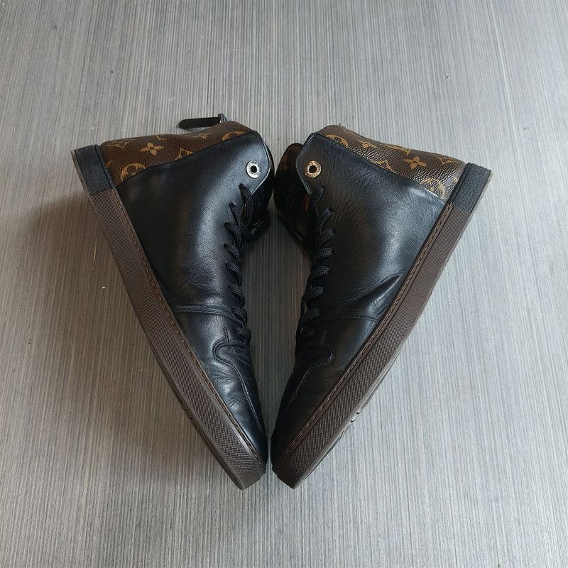 Louis Vuitton Louis Vuitton Black High-Top Leather Sneakers - Size US 8.5 / EU 41-42 - 7 Thumbnail