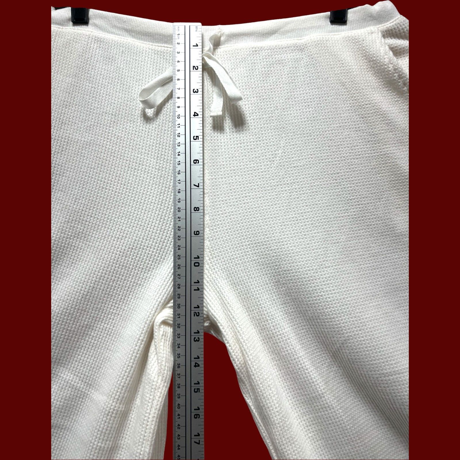Other Stars Above - Women's Heavy Waffle Pants - White - Large Size 36" / US 14 / IT 50 - 5 Thumbnail