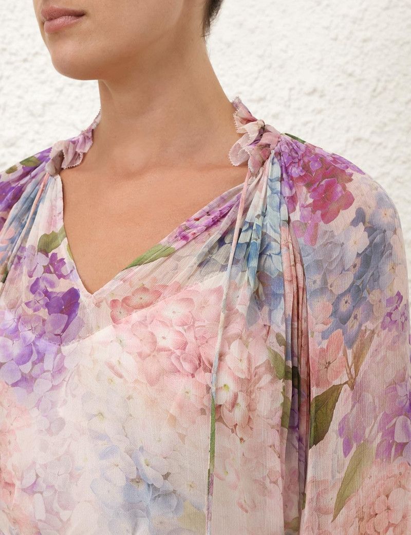 Zimmermann oc11z0226 Dawning Billow Blouse In Multicolor Size L / US 10 / IT 46 - 4 Thumbnail