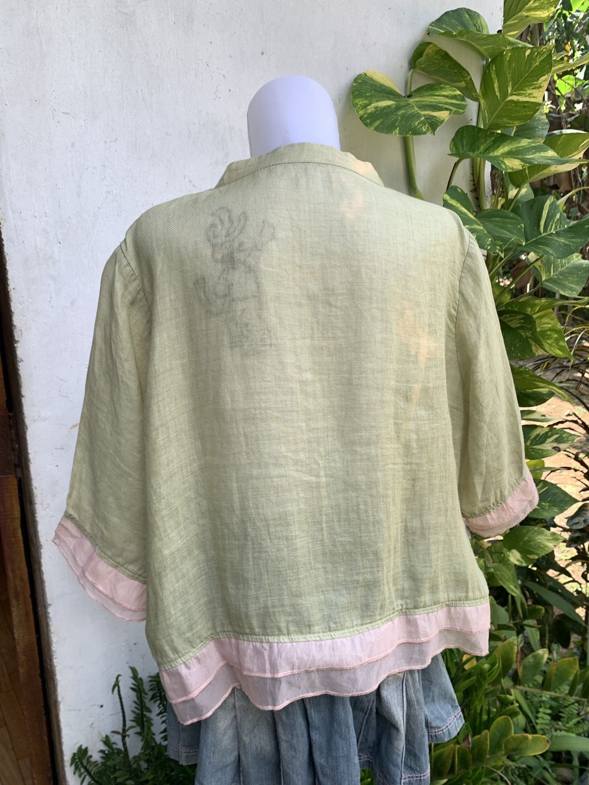 Japanese Brand × Vintage Japanese Rami Natural Fabric Traditional Art Embroidery Top Size M / US 6-8 / IT 42-44 - 3 Thumbnail