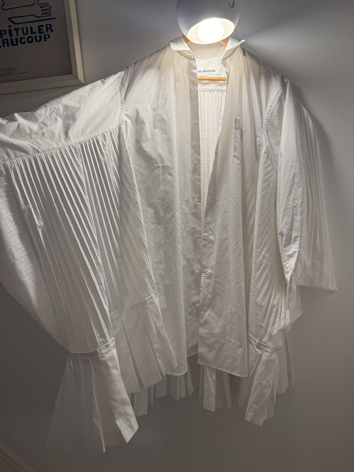 Junya Watanabe Junya Watanabe white pleated minidress Size XS / US 0-2 / IT 36-38 - 2 Thumbnail